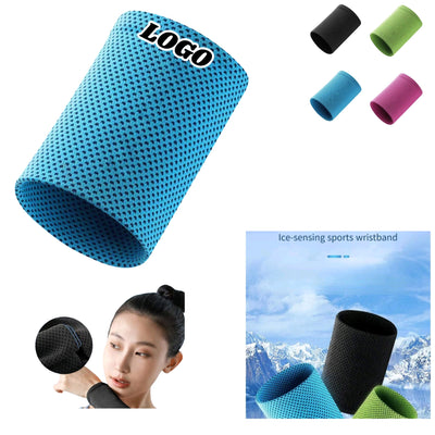 Cooling Wristband for Gym Running Sweat Wicking Support
