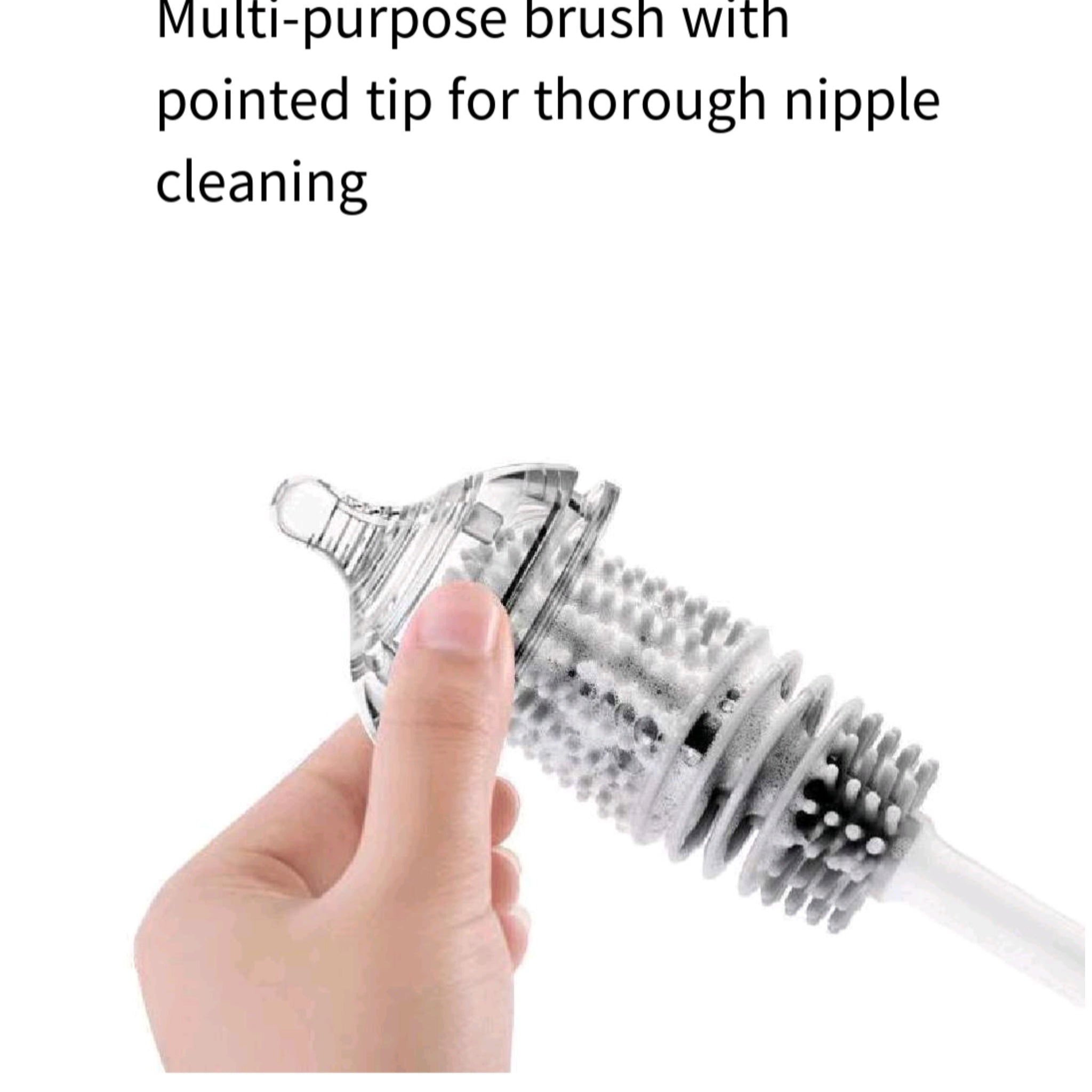 Silicone Long Handle Bottle Brush Cleans Corners