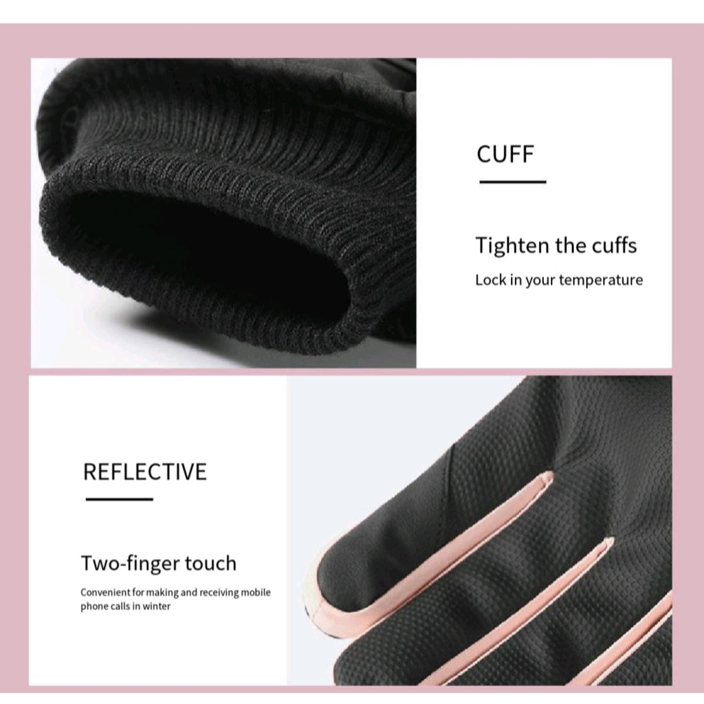 Skiing Gloves Fleece Touchscreen Waterproof Windproof