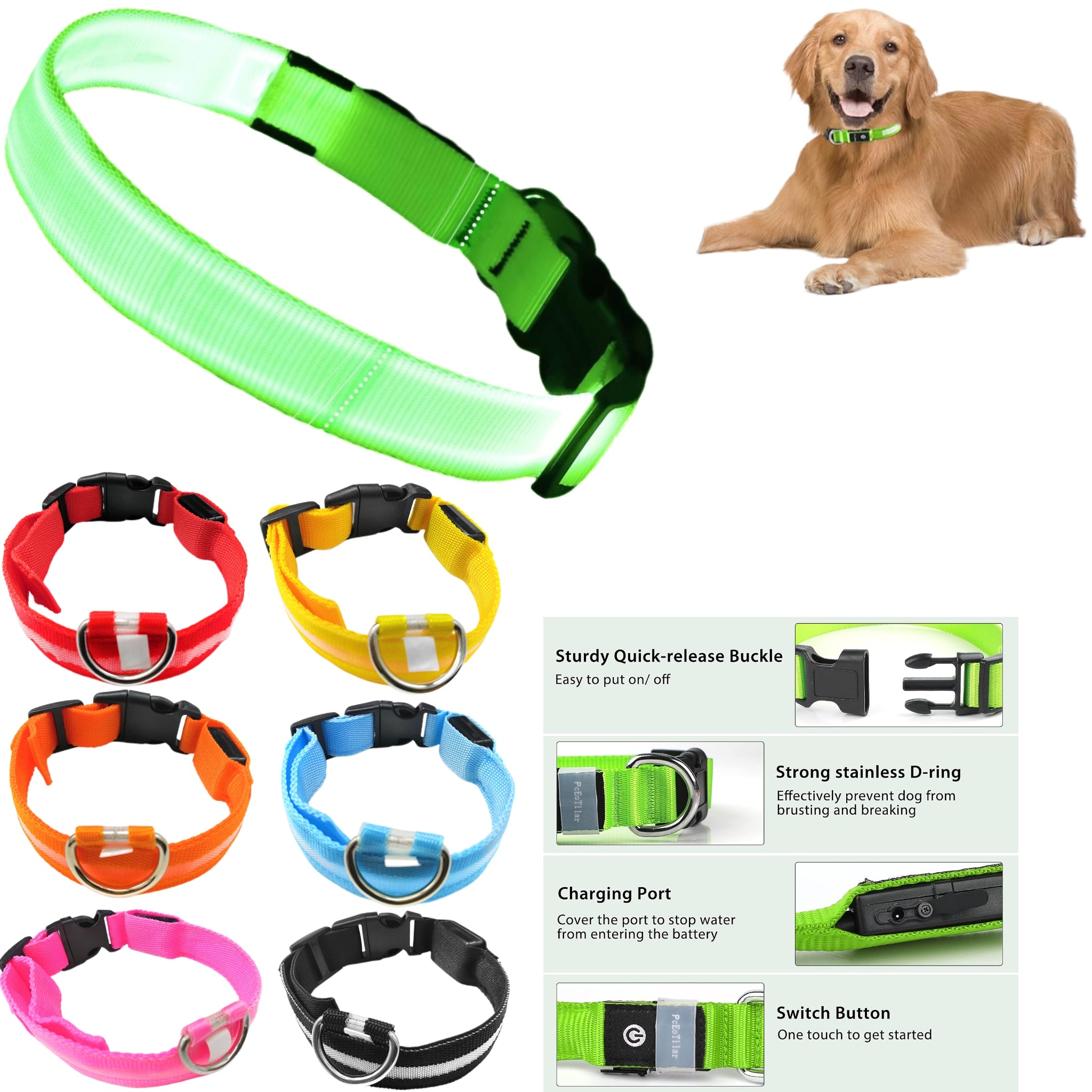Rechargeable LED Pet Collar