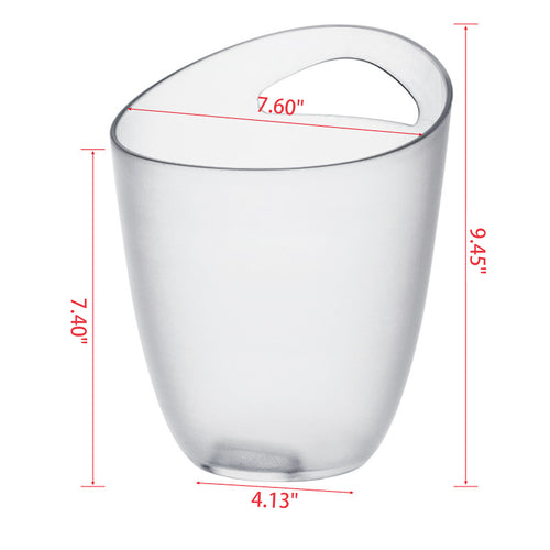 3 Quart Clear Plastic Ice Bucket