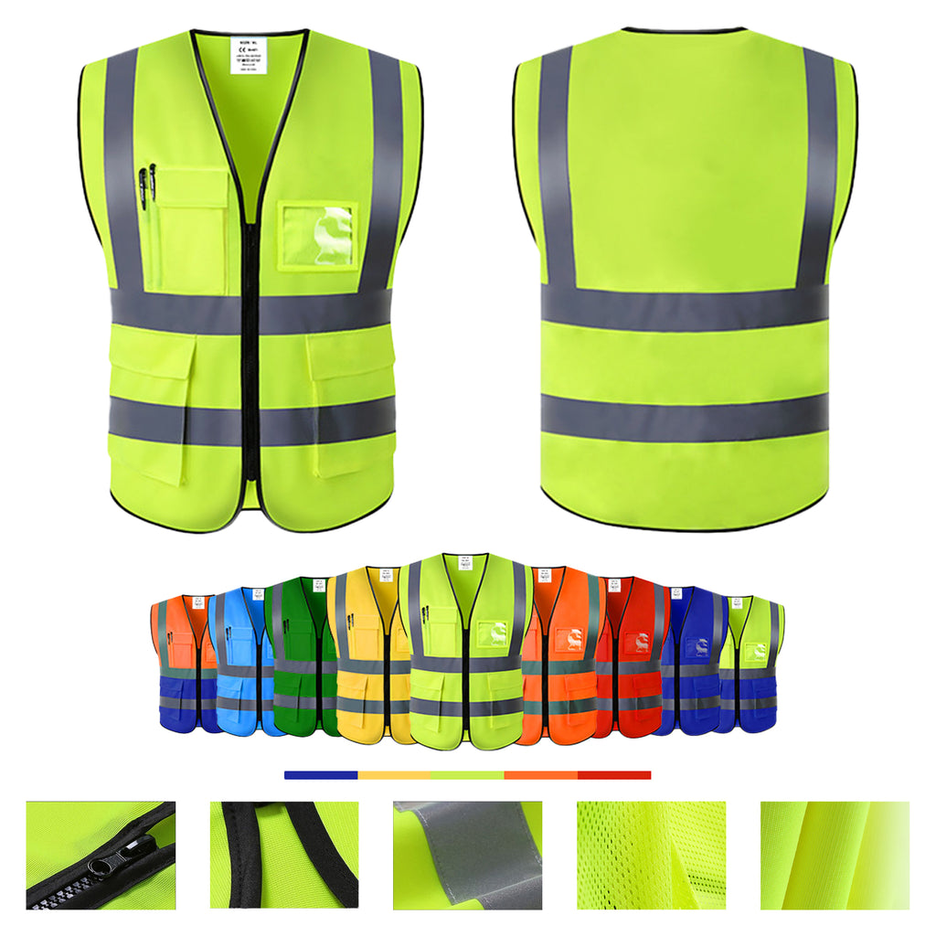 Double Band Reflective Tape Safety Loop & Hook Vest
