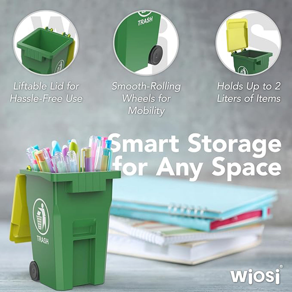 Mini Garbage Trash Pen Holder For Desk
