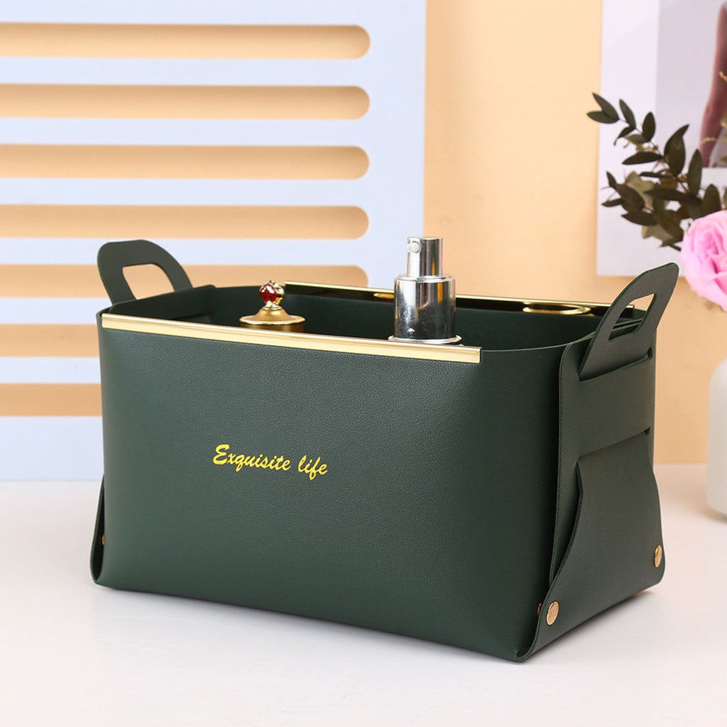 Desktop Leather Storage Box