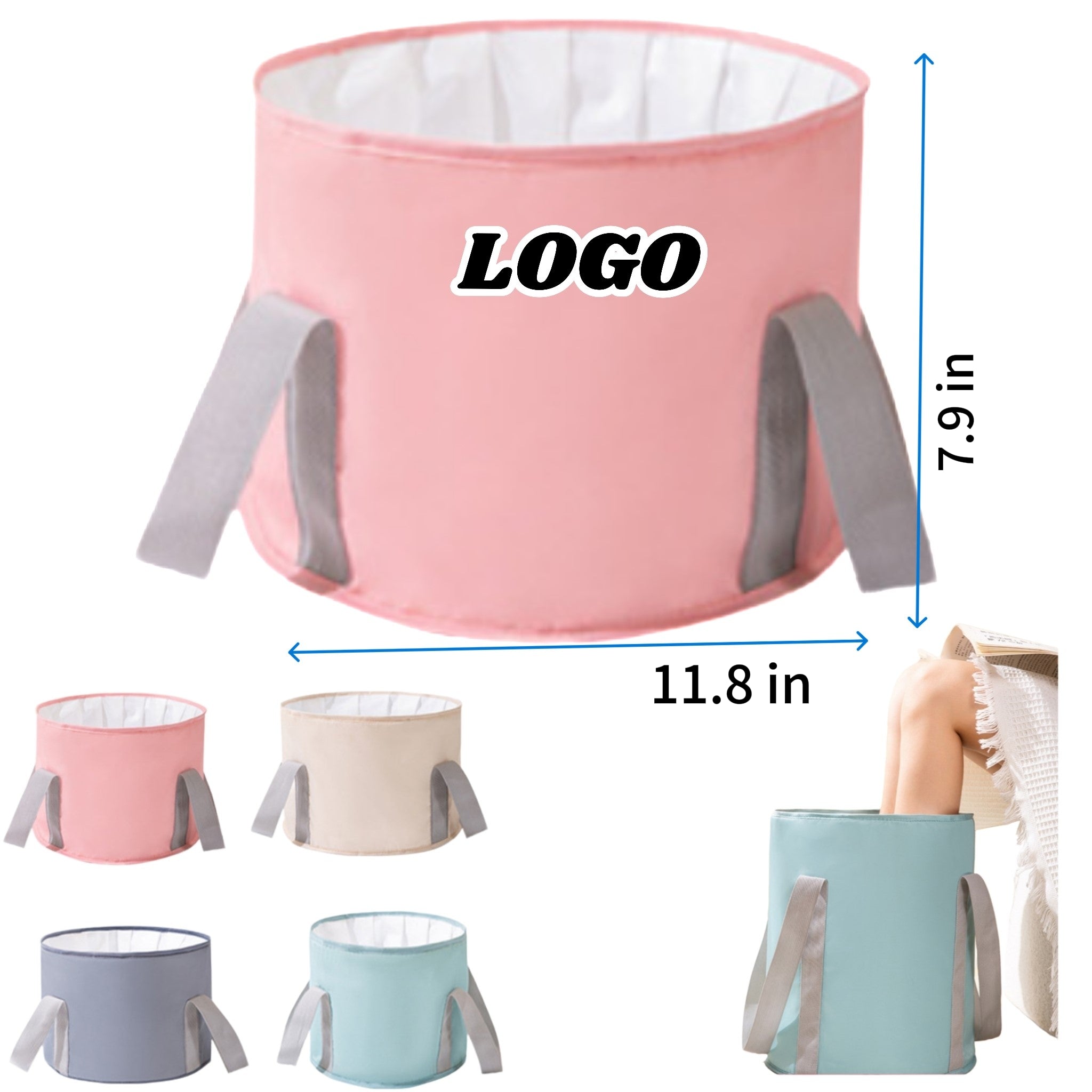 Foldable Portable Foot Spa Bucket Insulated Soak Travel