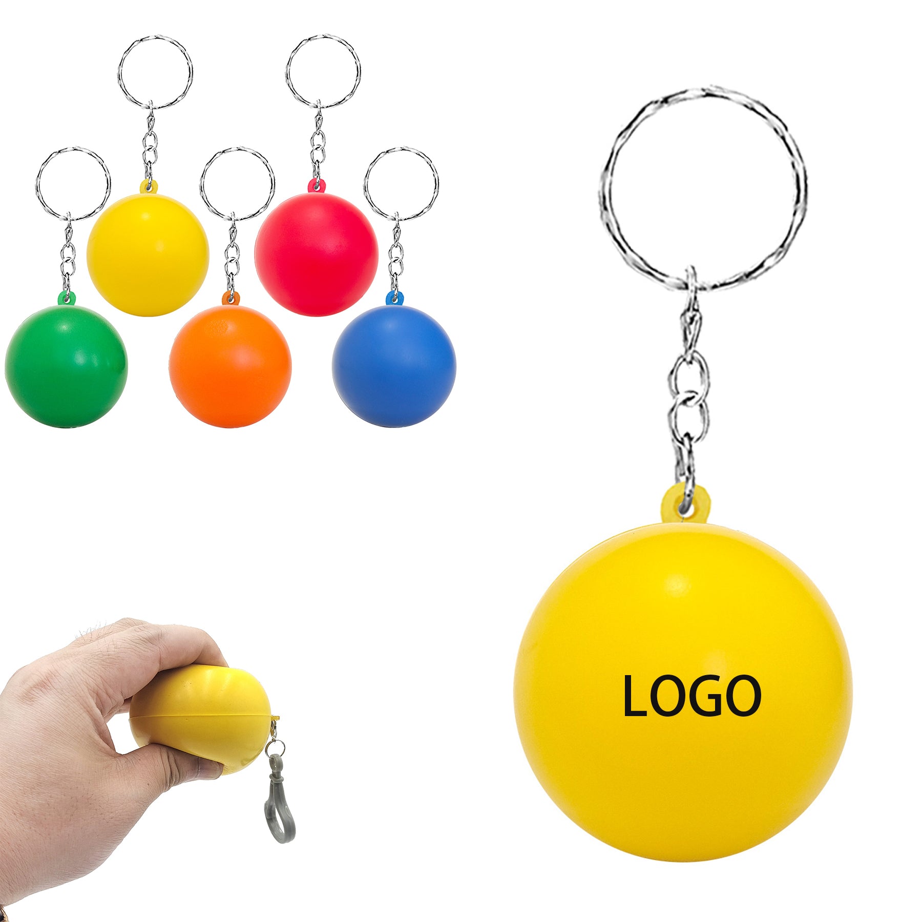PU Foam Ball Keychains