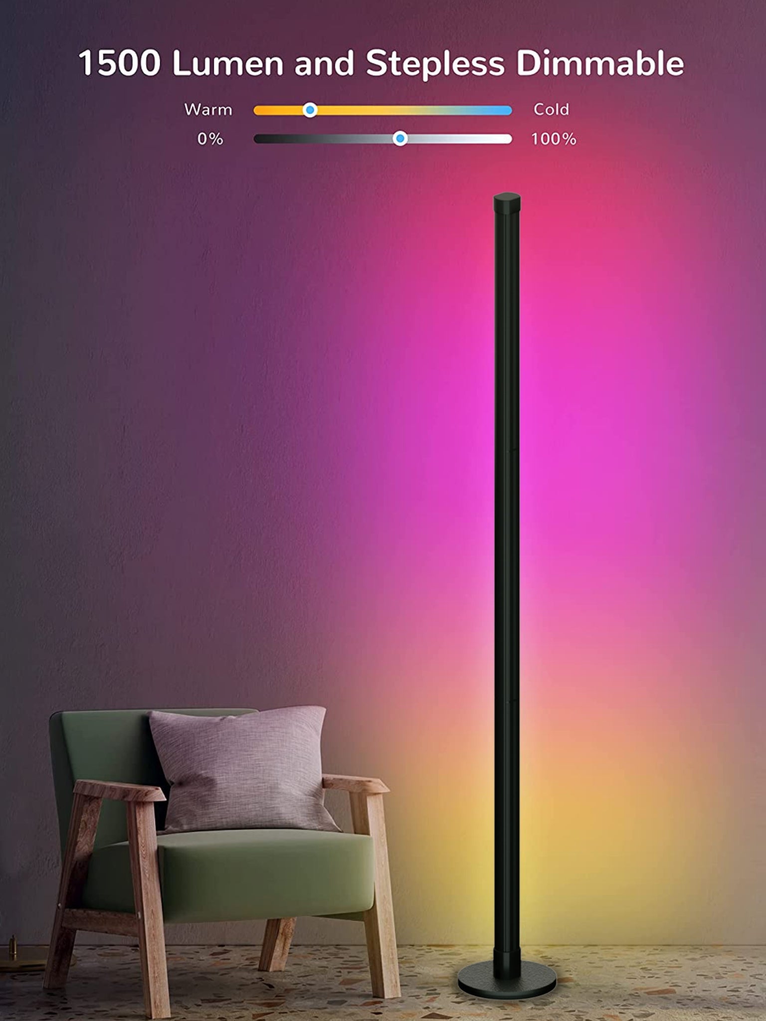 RGB Corner Lamp Mood Lighting Bluetooth APP Control Dimmable