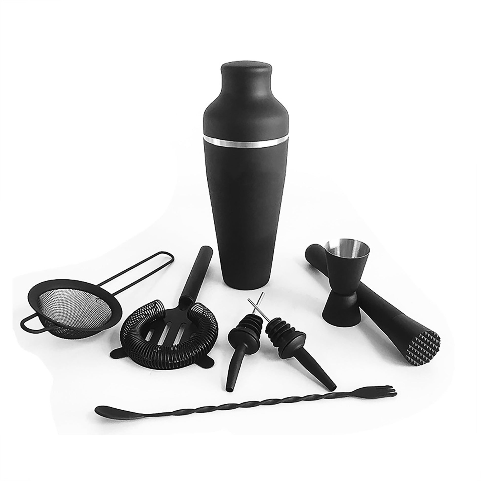 8 Piece Gift Box Mixology Bartender Kit Cocktail Shaker Set