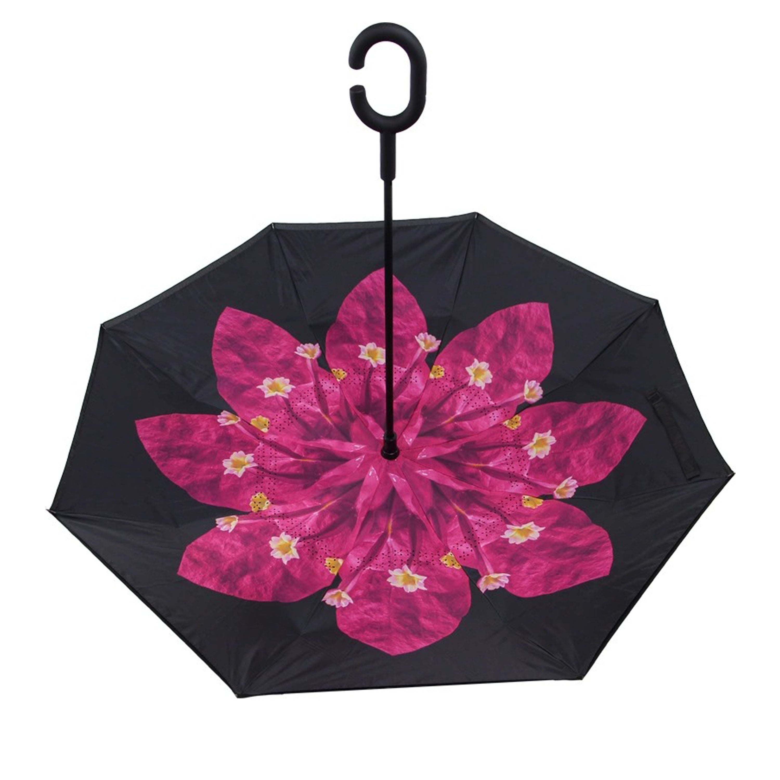 Inverted Reverse Umbrella With C-Shaped Handle