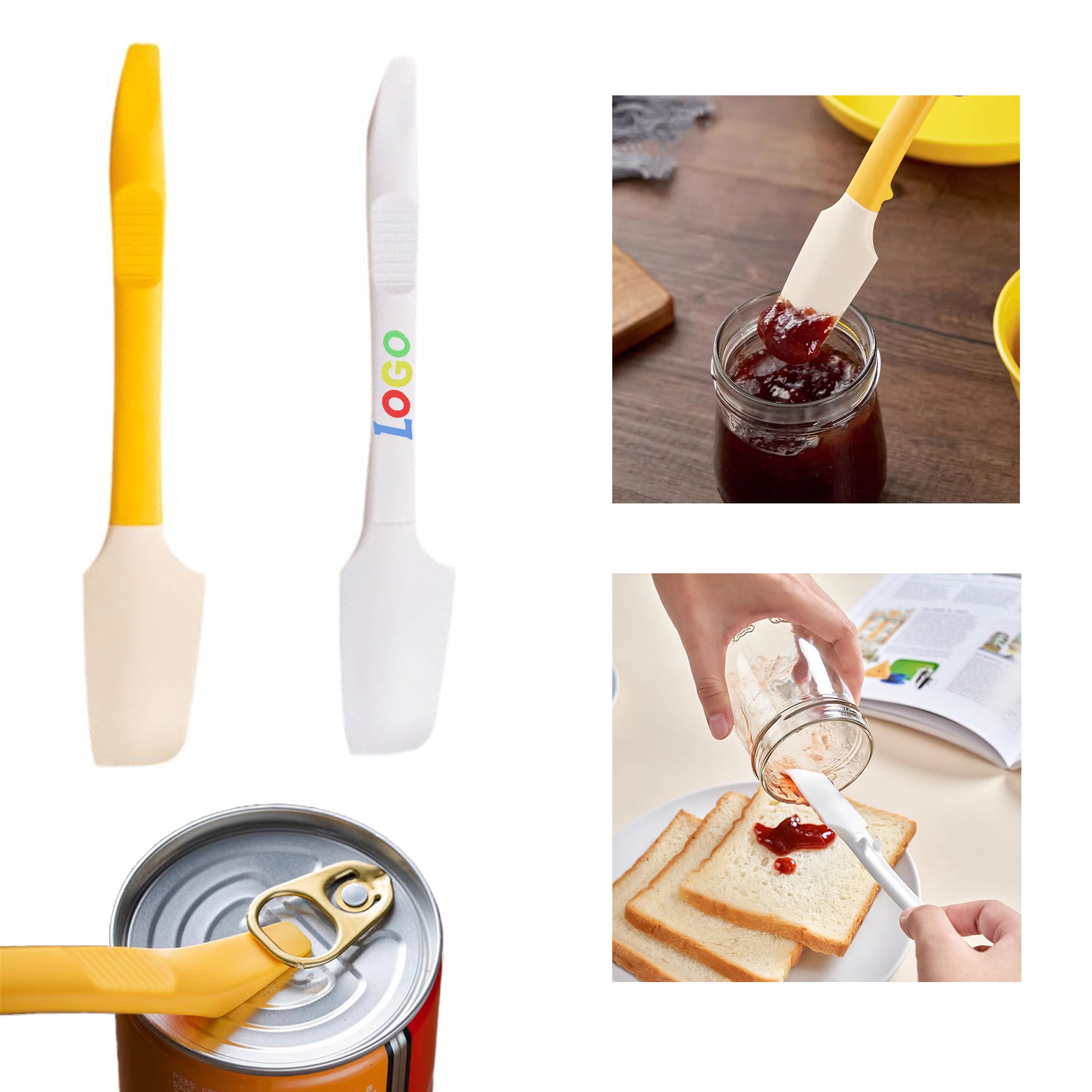 2-in-1 Silicone Spatula with Pop Can Opener
