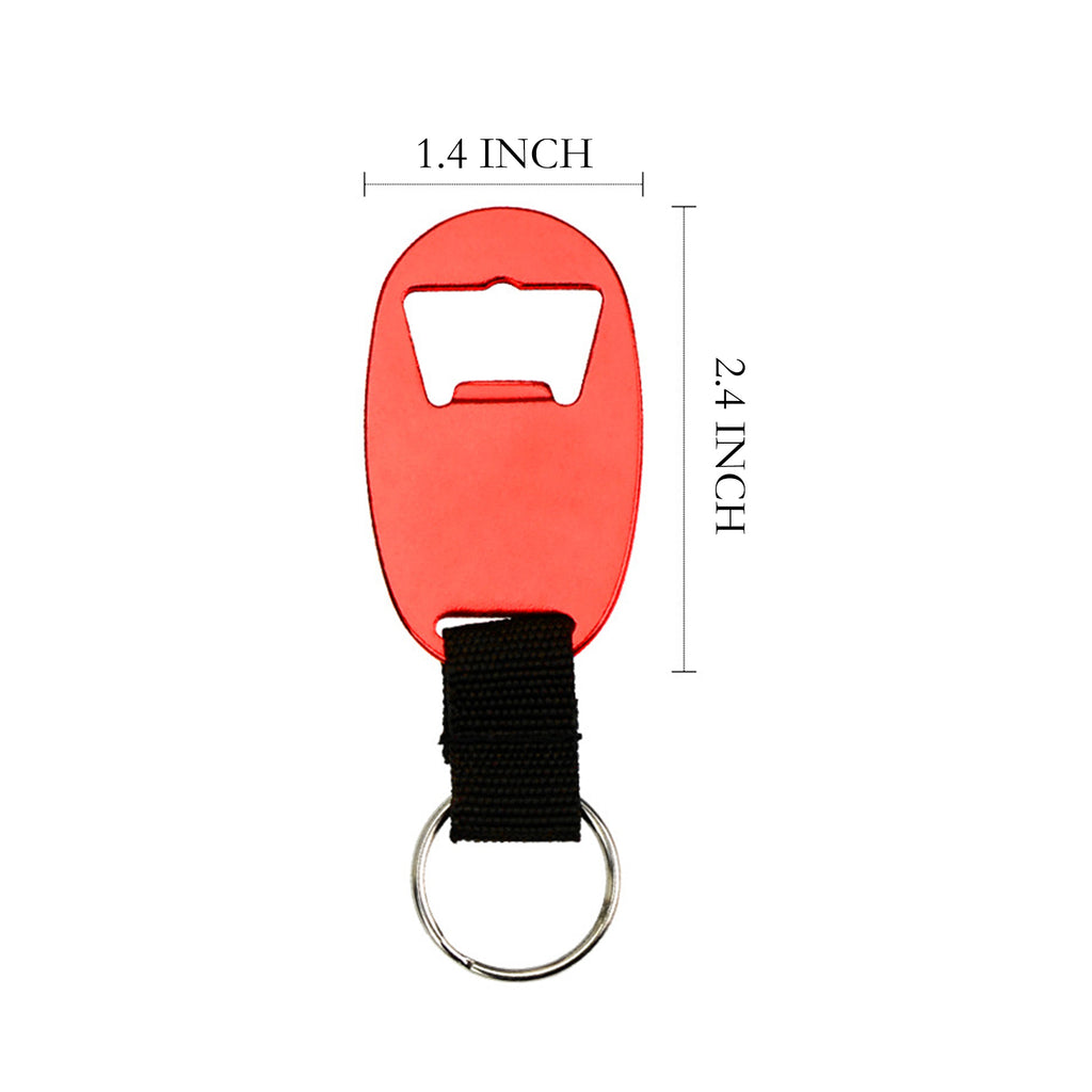 Aluminum Alloy Flat Beer Bottle Opener Keychain