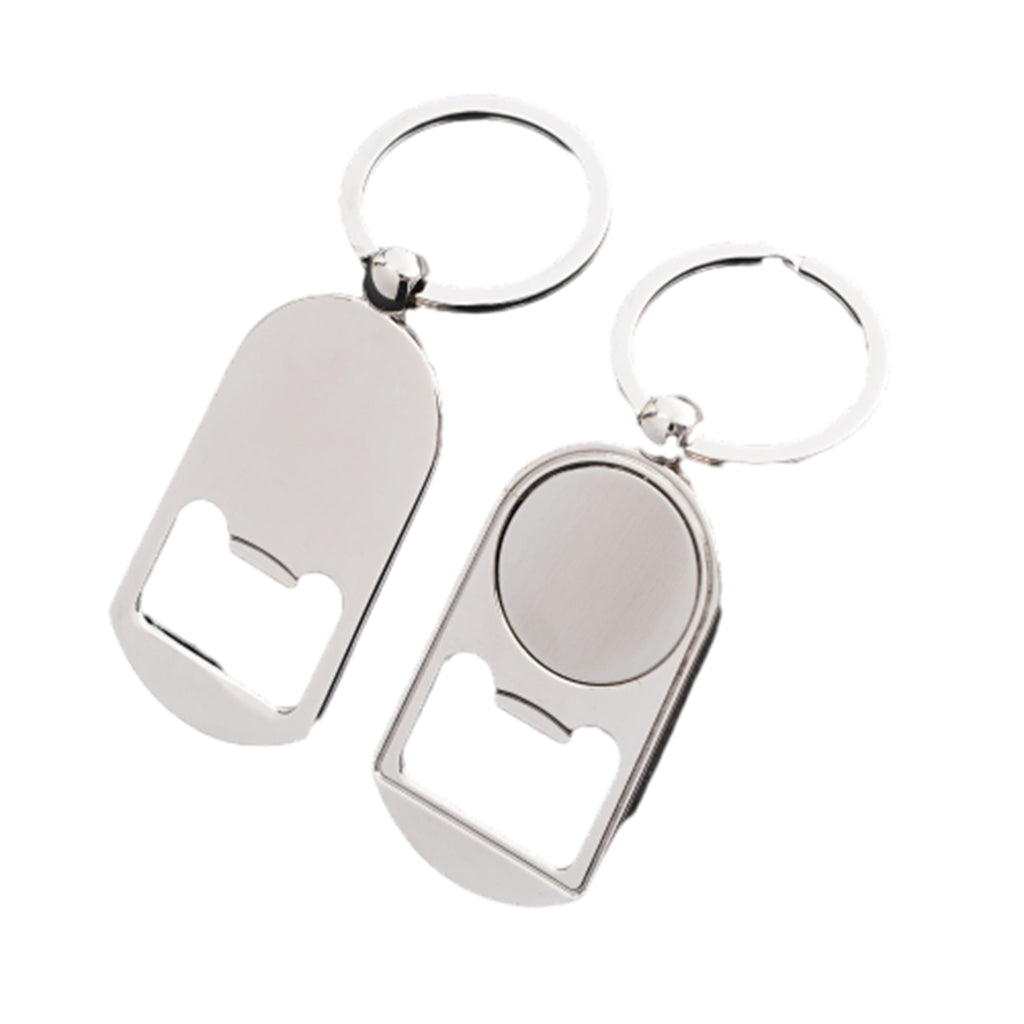 Metal Keychain w/ Bottel Opener Full Color Domed Logo