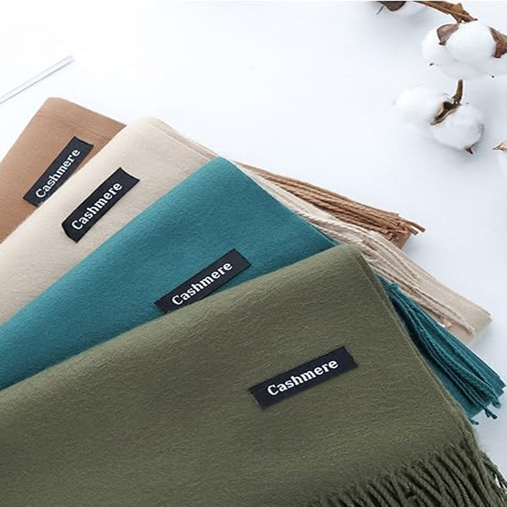 Cashmere Scarf With Fringed Edges