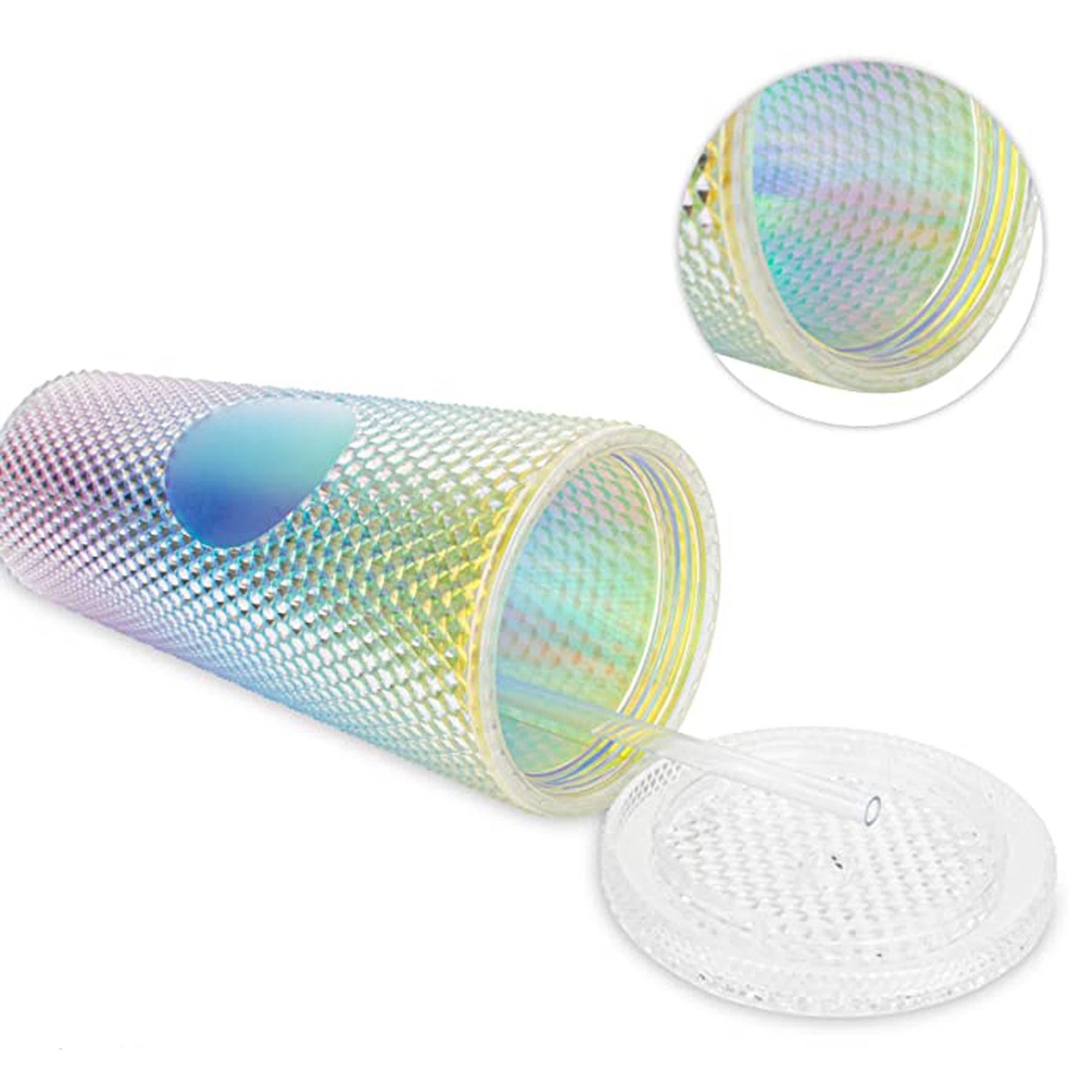 24 Oz Studded Tumbler With Lid And Straw