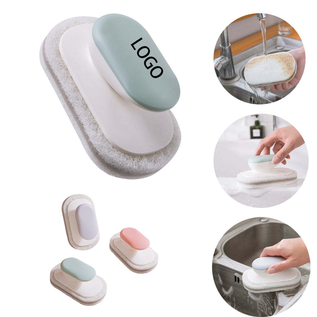 Handle Grip Stain-Removal Scrub Brush For Bathtub & Tile