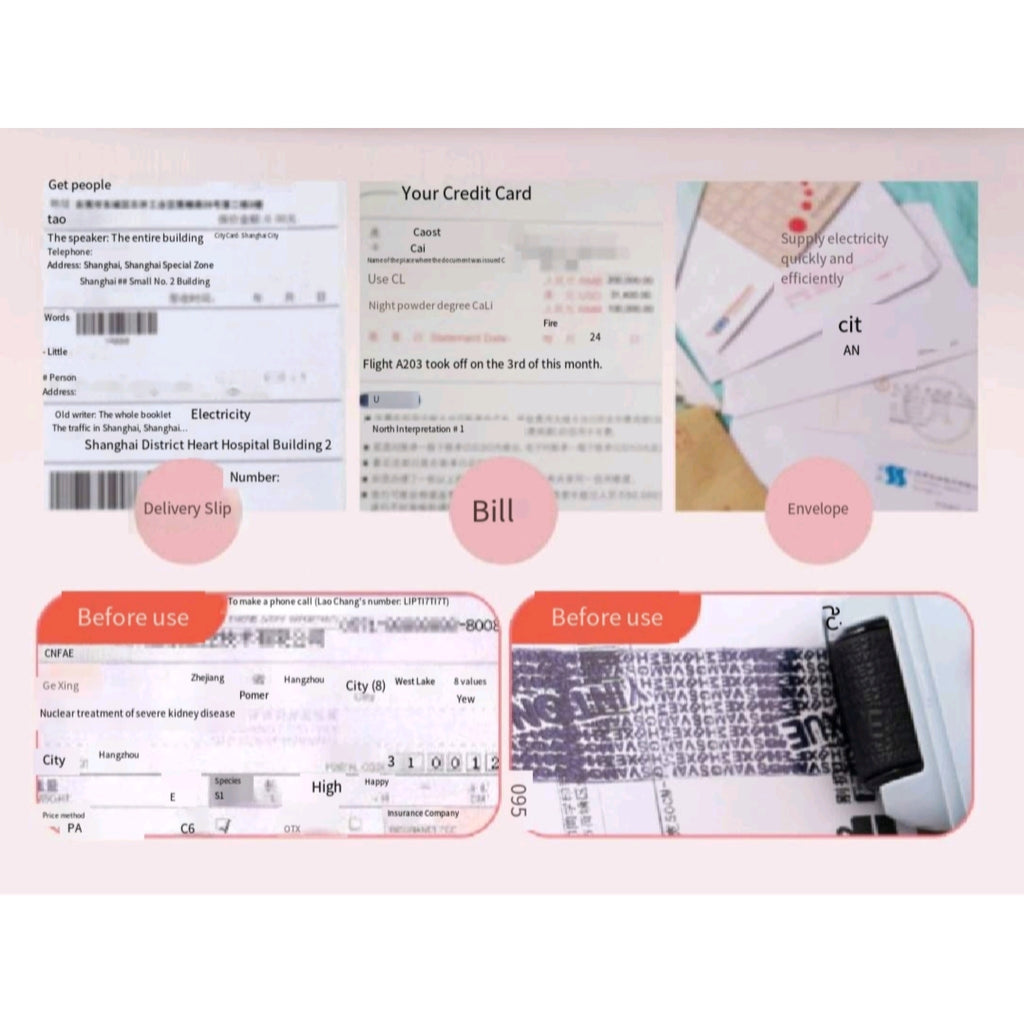 Privacy Roller Shredder ID Mail Security Cutter Portable