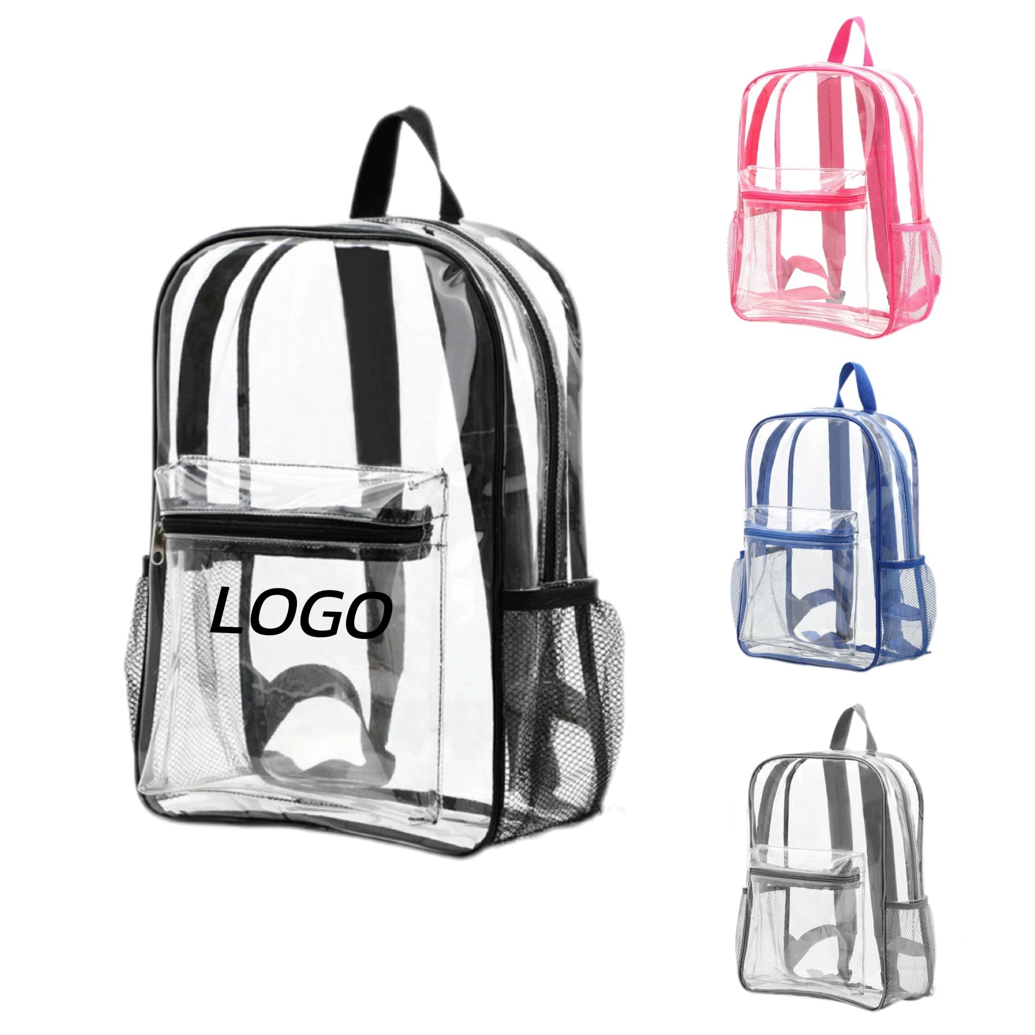 PVC Transparent Backpack with Double Shoulder Straps