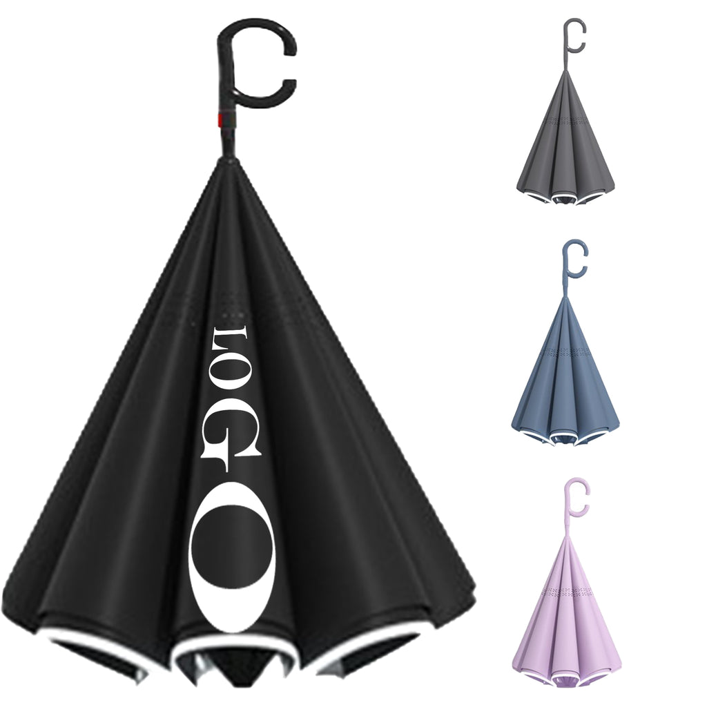 Long Handle Double-Layer Automatic Reverse Umbrella