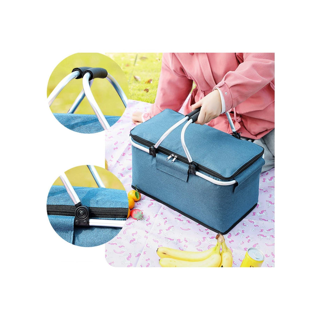 Aluminum Frame Portable Picnic Basket
