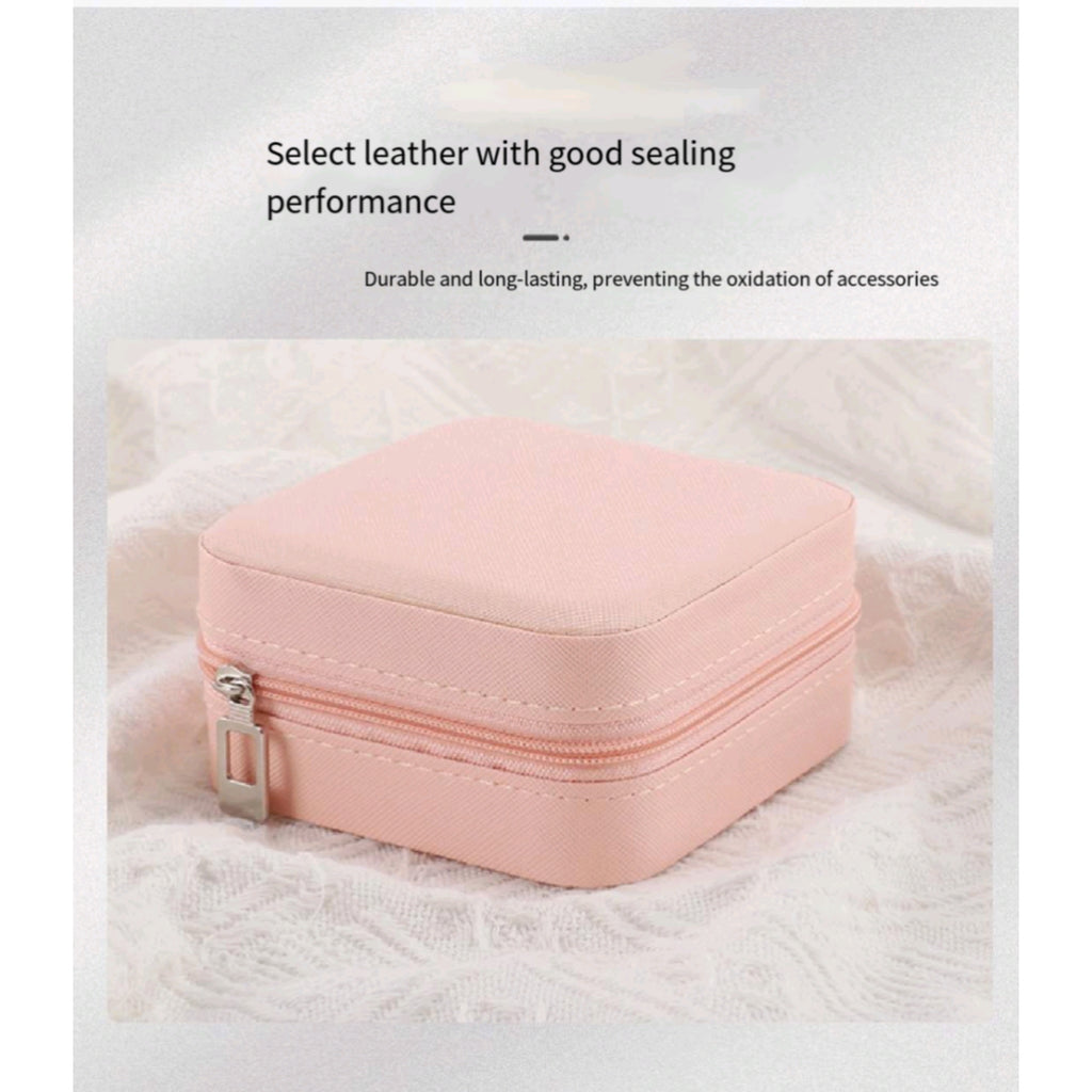 Square Zipper Jewelry Storage Box