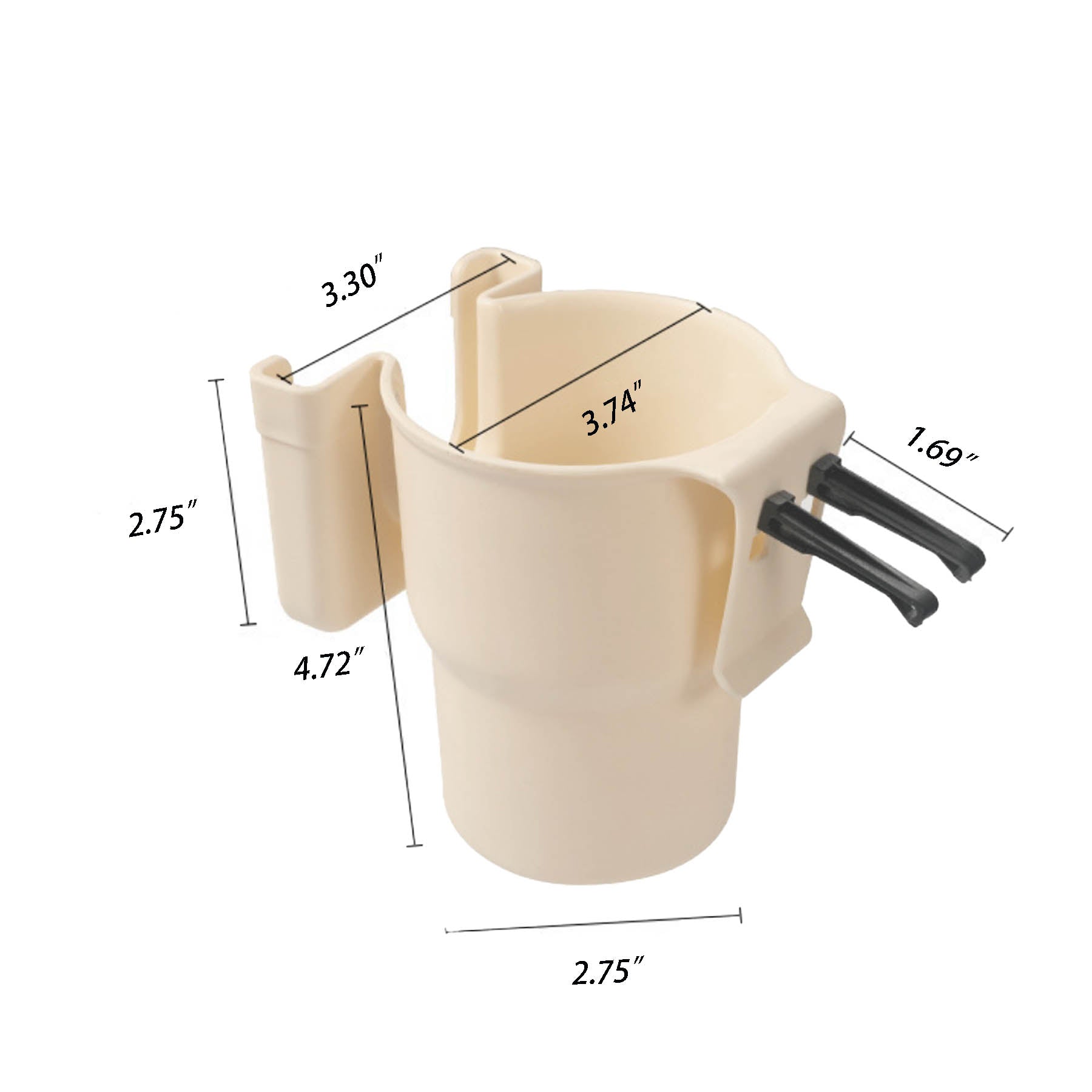 2 In 1 Plastic Car Cup And Phone Holder