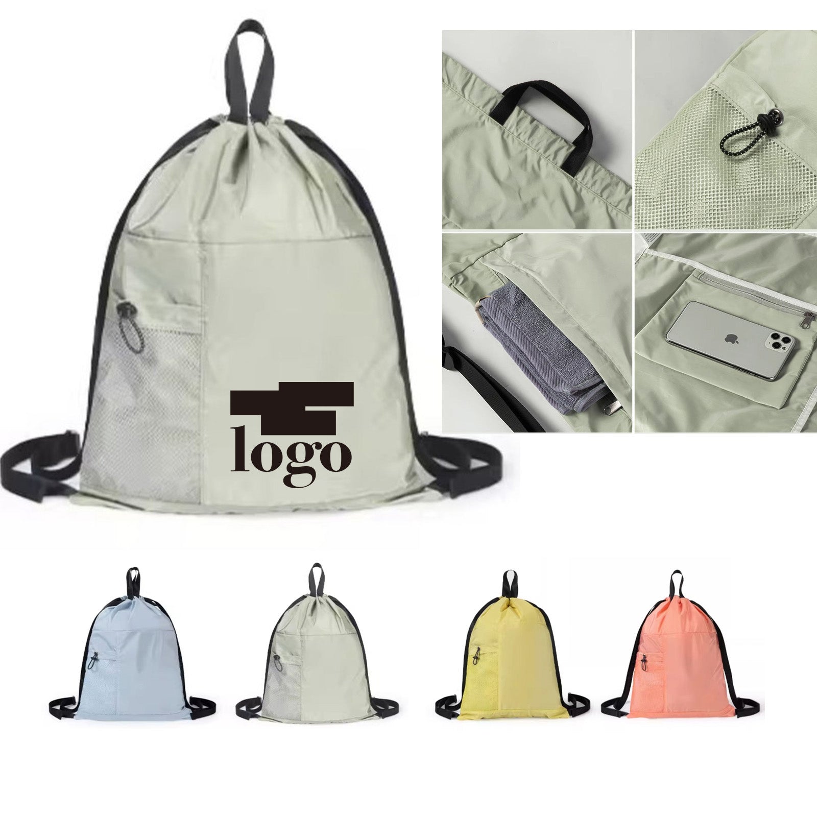 Mountaineering Running Drawstring Backpack Bag