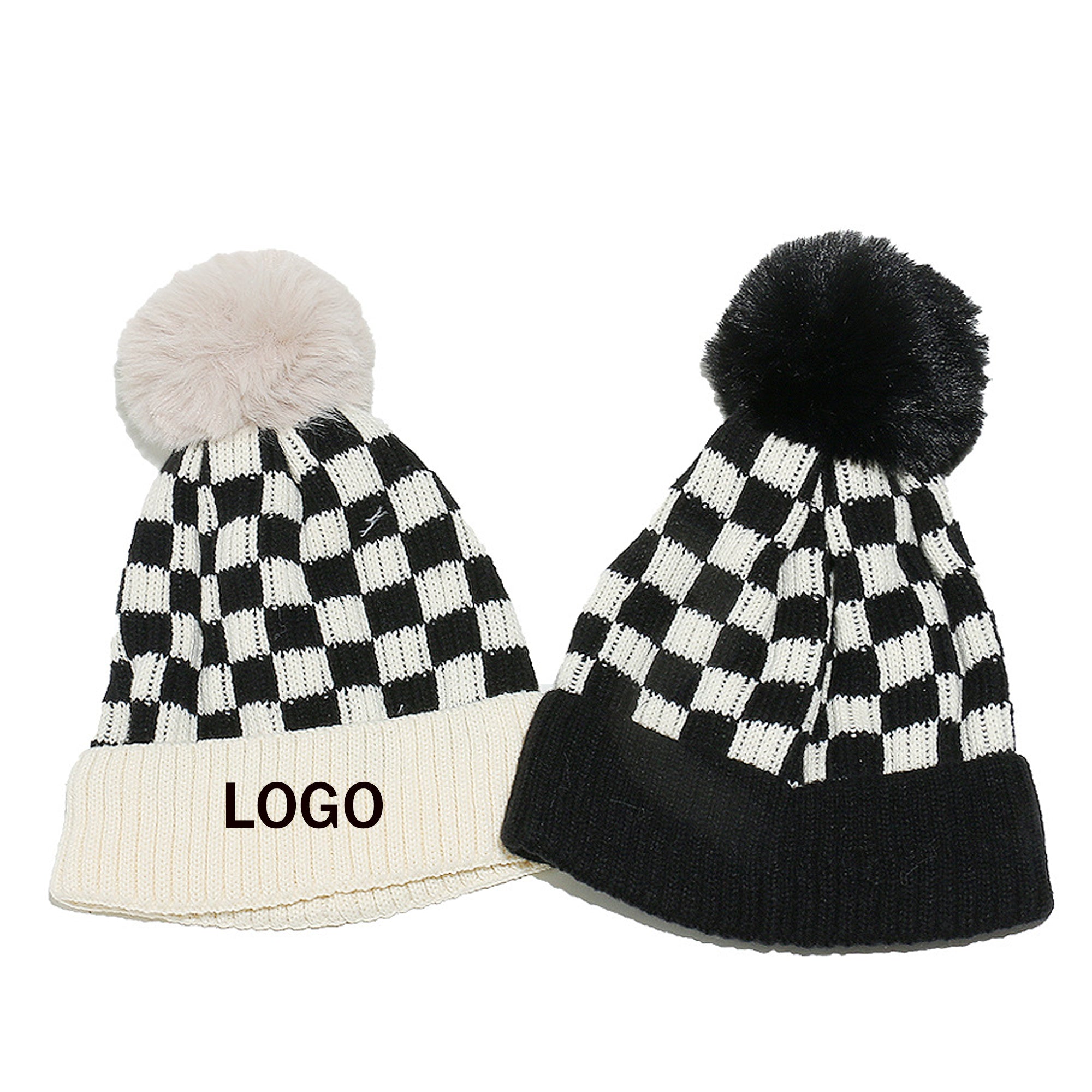 Casual Checkered Woolen Hat