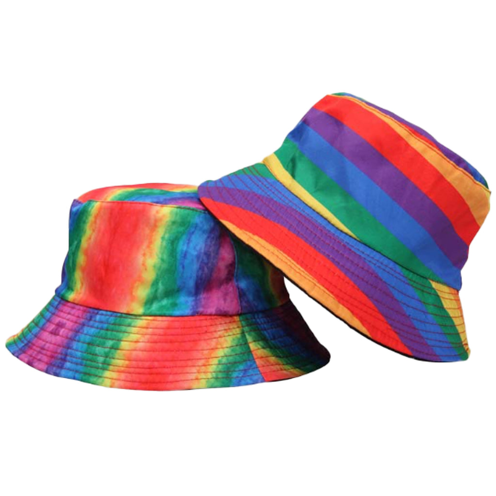 Rainbow Fisherman's Hat Patchwork Flat Top