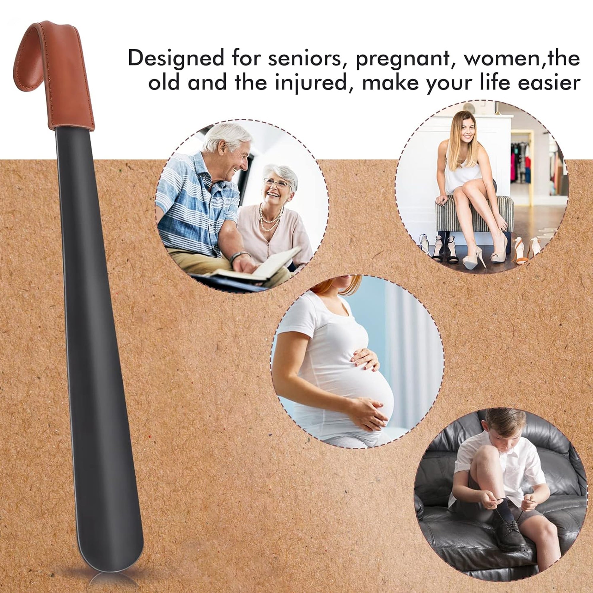 Metal Shoe Horn Long Handle For Seniors