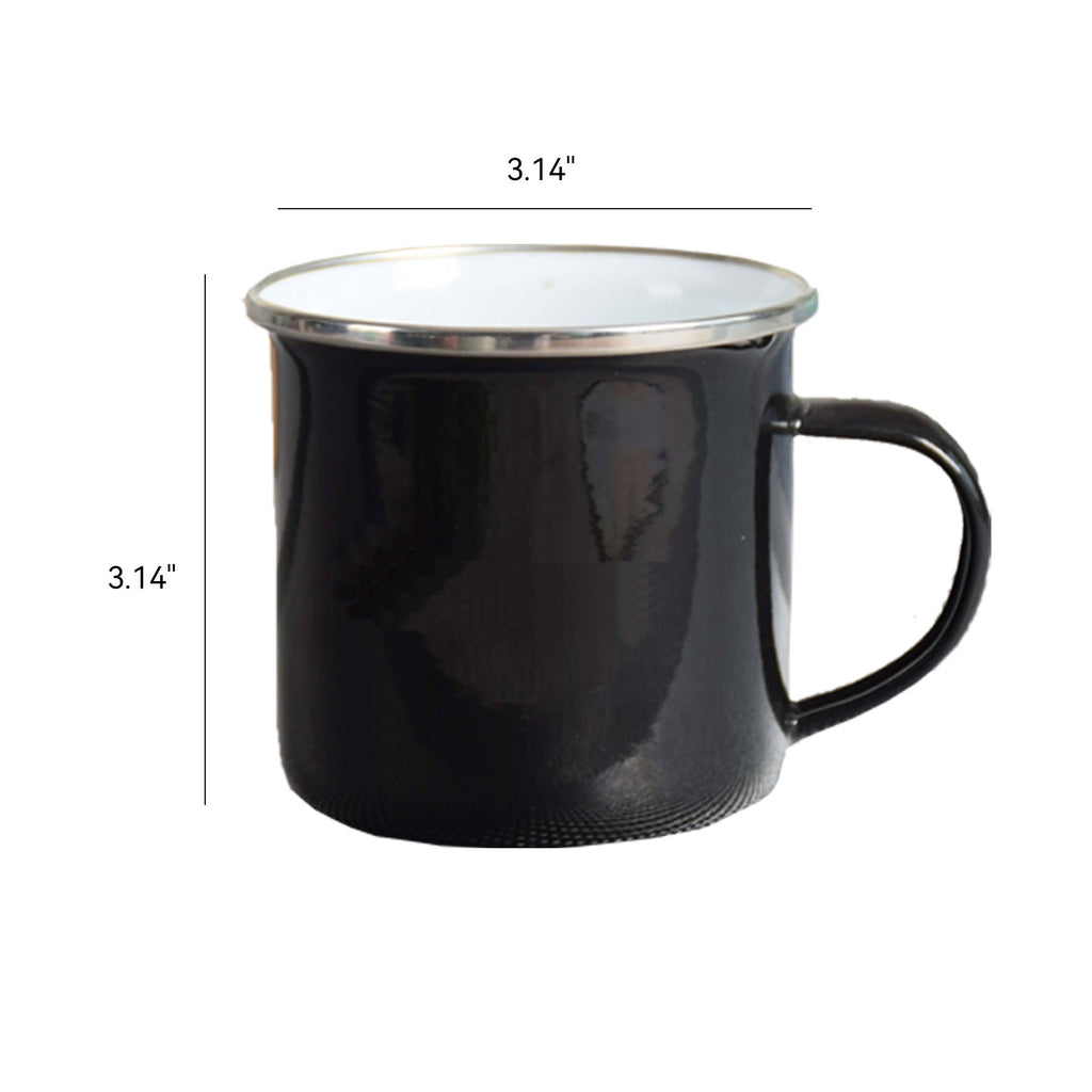 11 OZ Stainless Steel Rimmed Enamel Mug