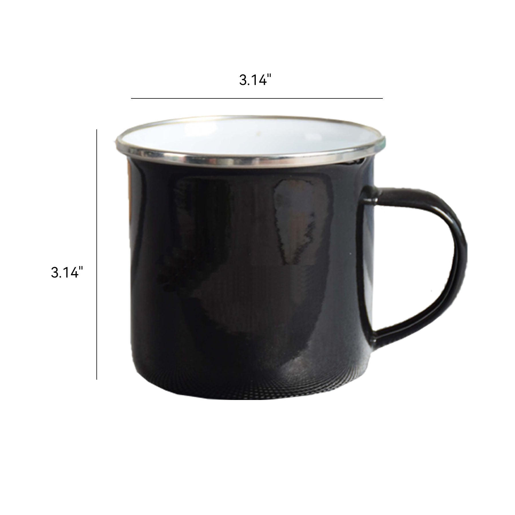 11 OZ Stainless Steel Rimmed Enamel Mug