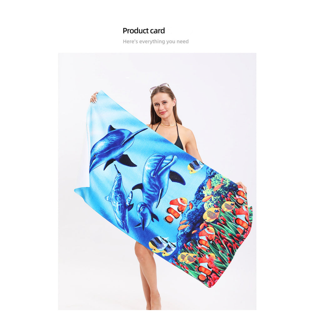 Microfiber Velour Beach Towel