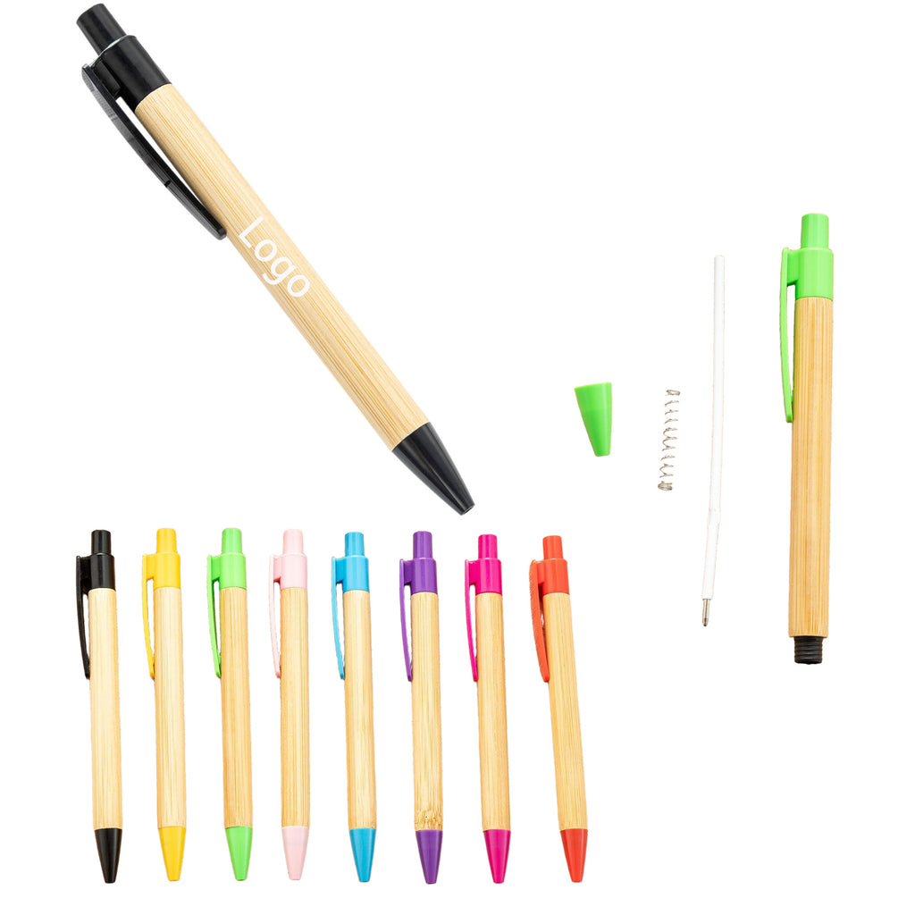 Multi-Color Bamboo Click Pen