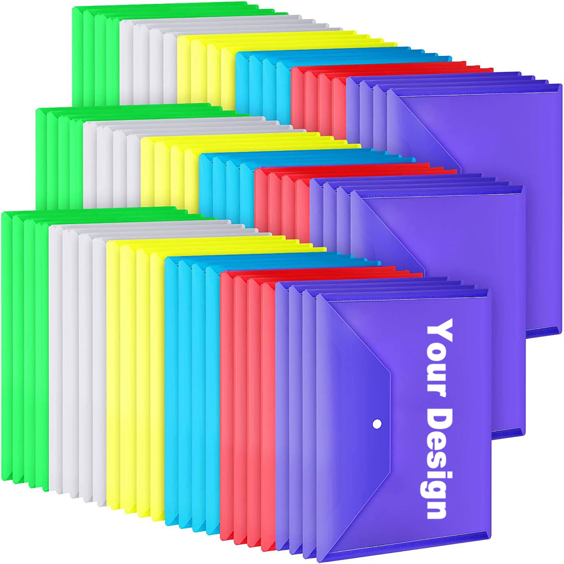 Plastic Envelope Folder With Snap Button