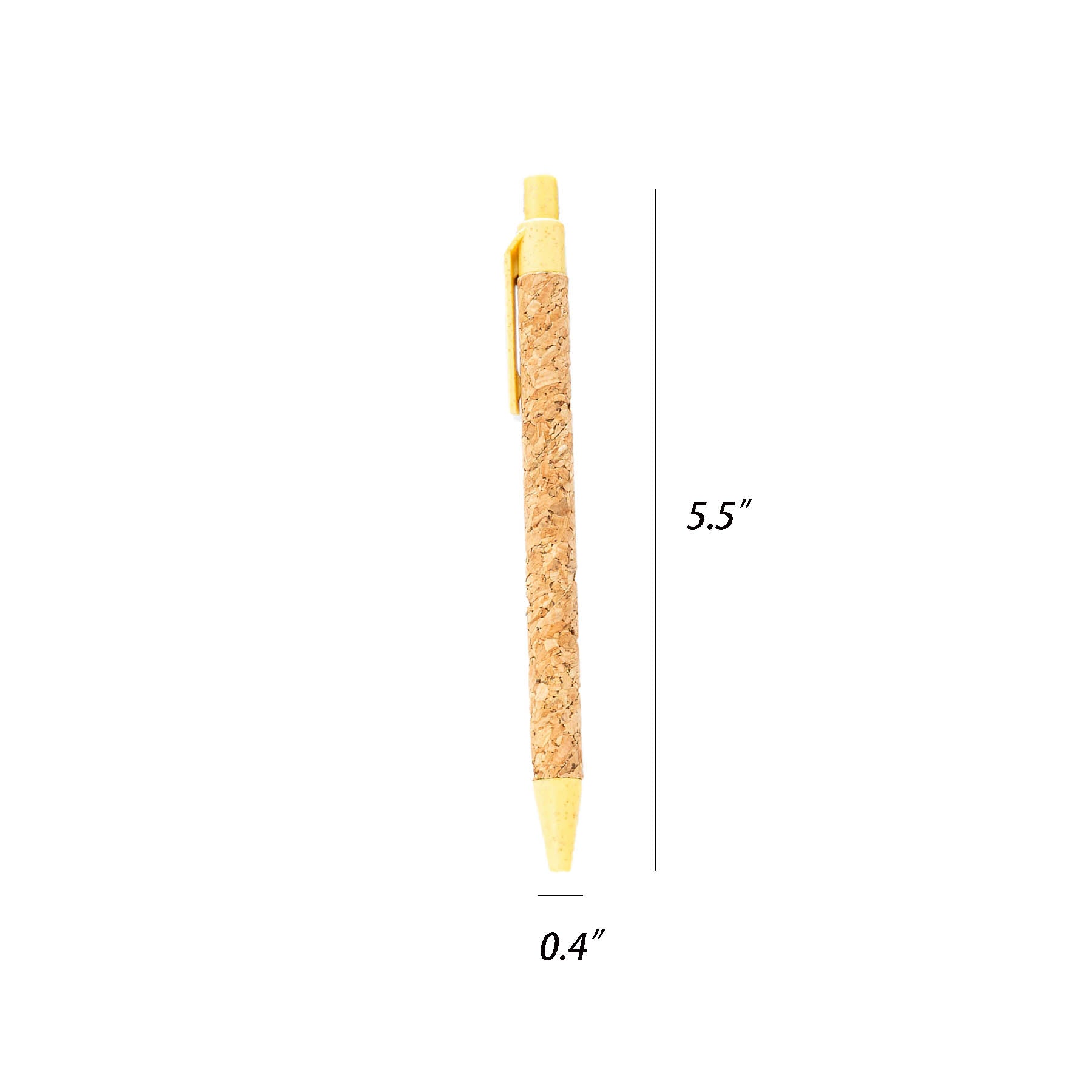 Cork & Recycled Wheat Straw Retractable Ballpoint Pens