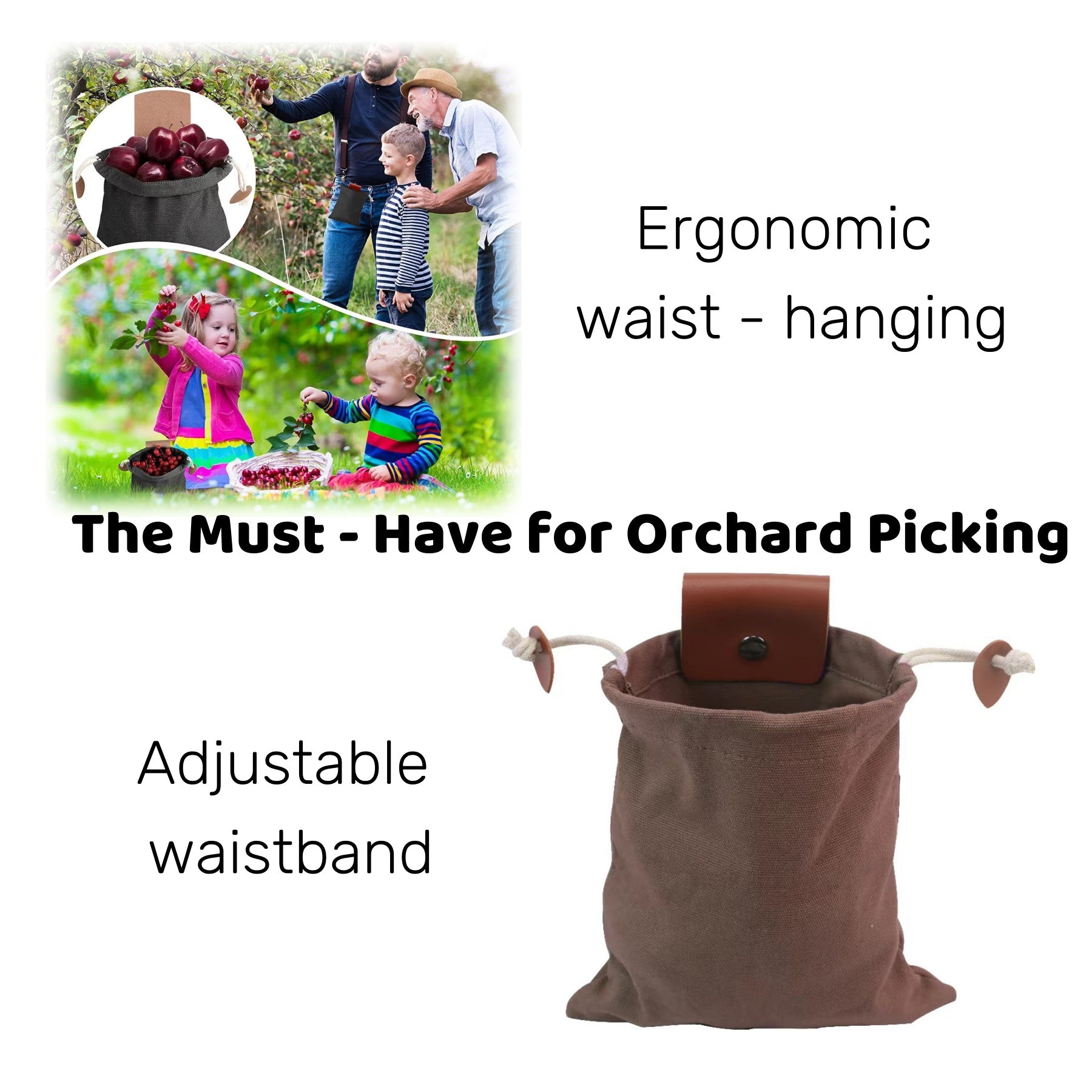 Waist-Hung Fruit Picking And Storage Bag