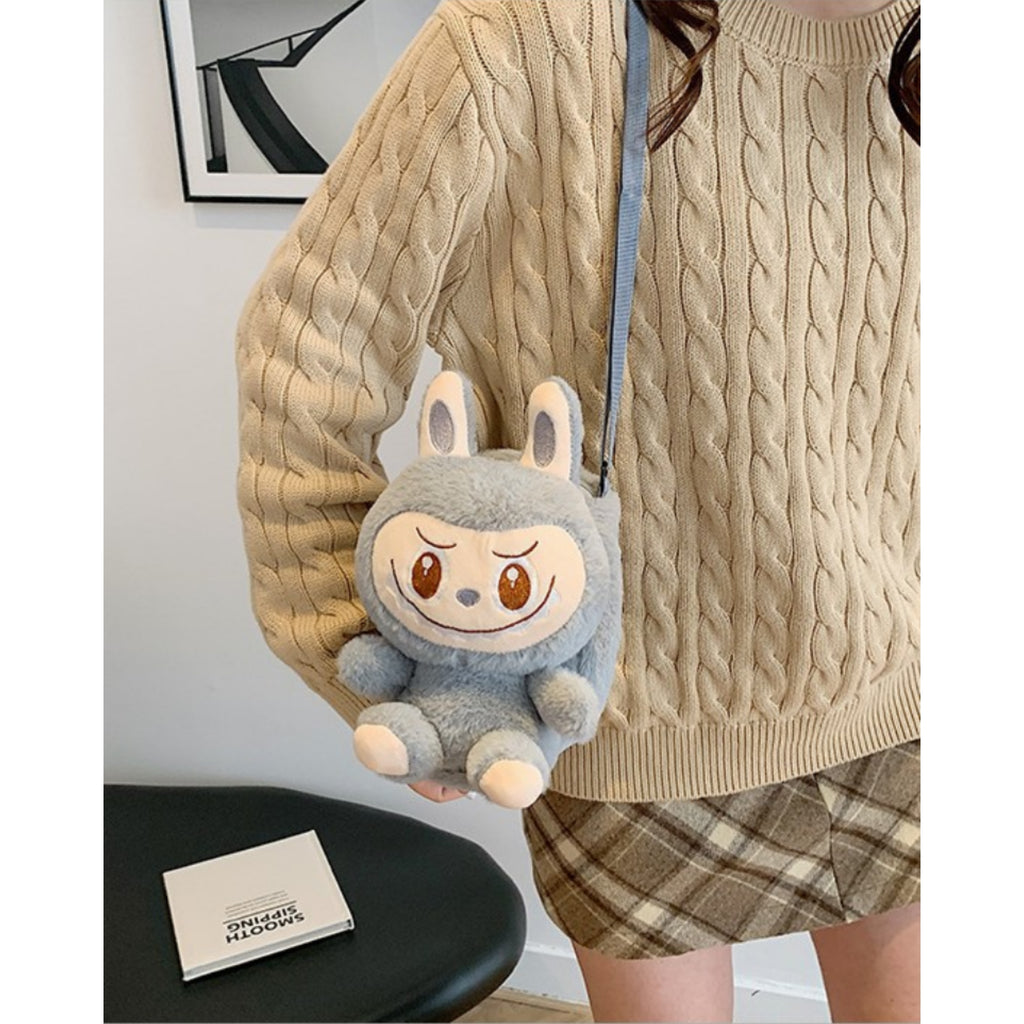 Labubu Plush Backpack Girls Bubble Rabbit Crossbody Gift
