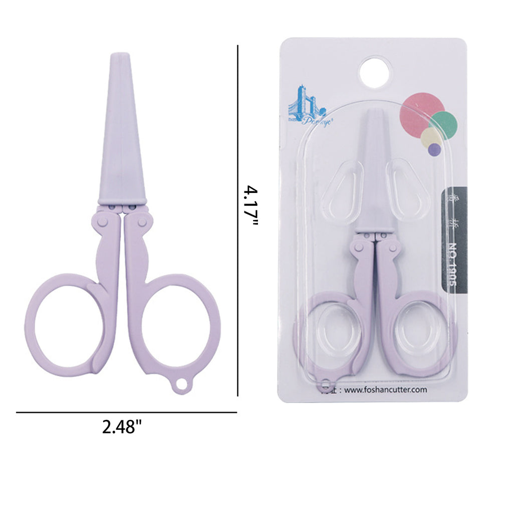 Mini Folding Stainless Steel Scissors With Keyring Hole