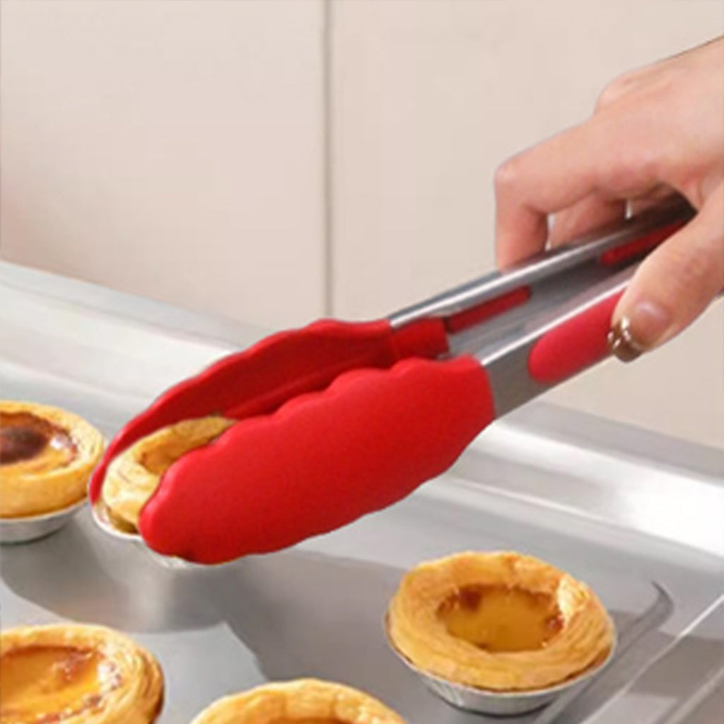 Silicone Hand Food Tongs Set