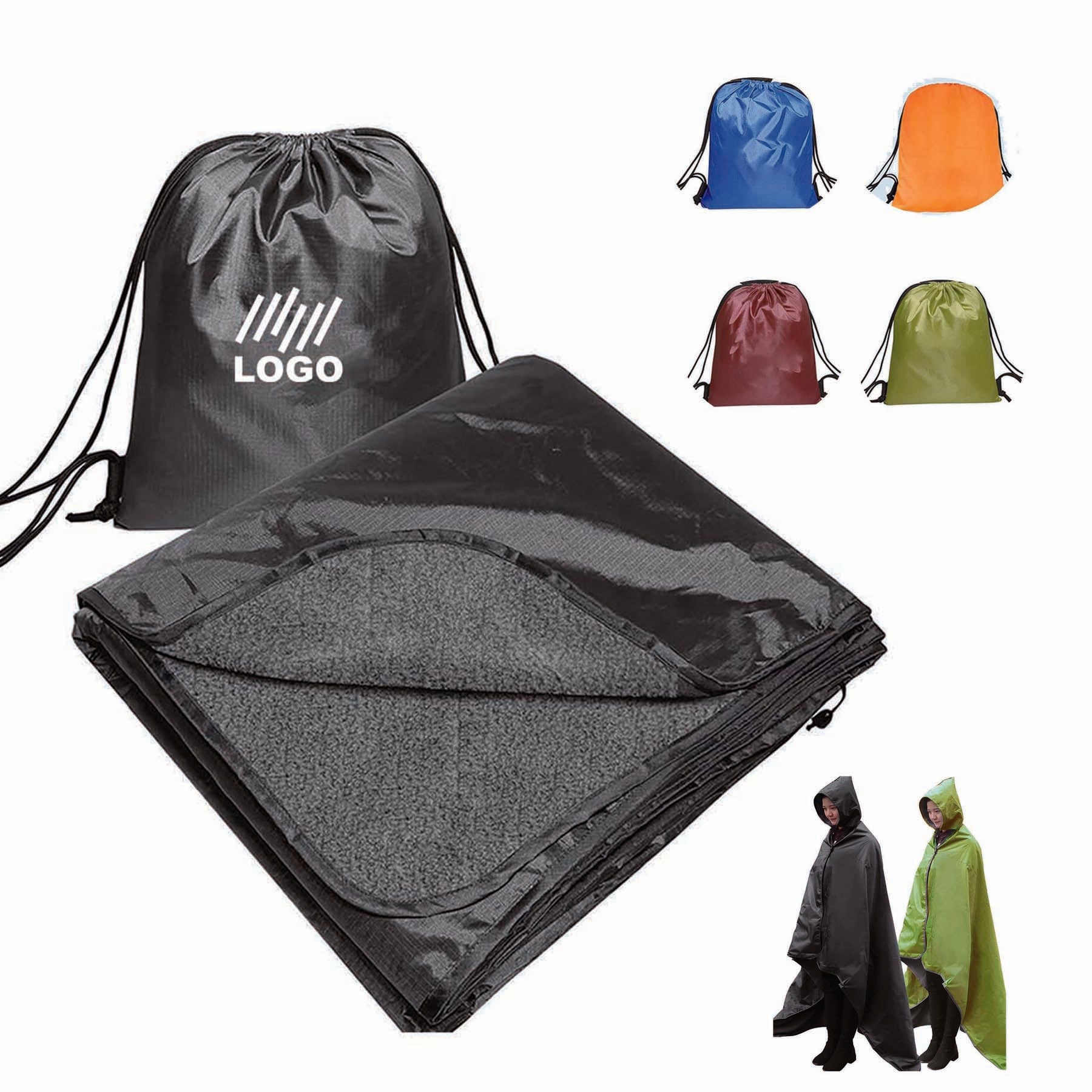 3 In 1 Waterproof Hooded Stadium Blanket