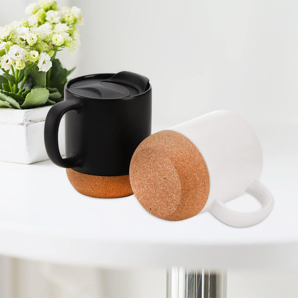Cork Bottom Ceramic Coffee Mug With Handle