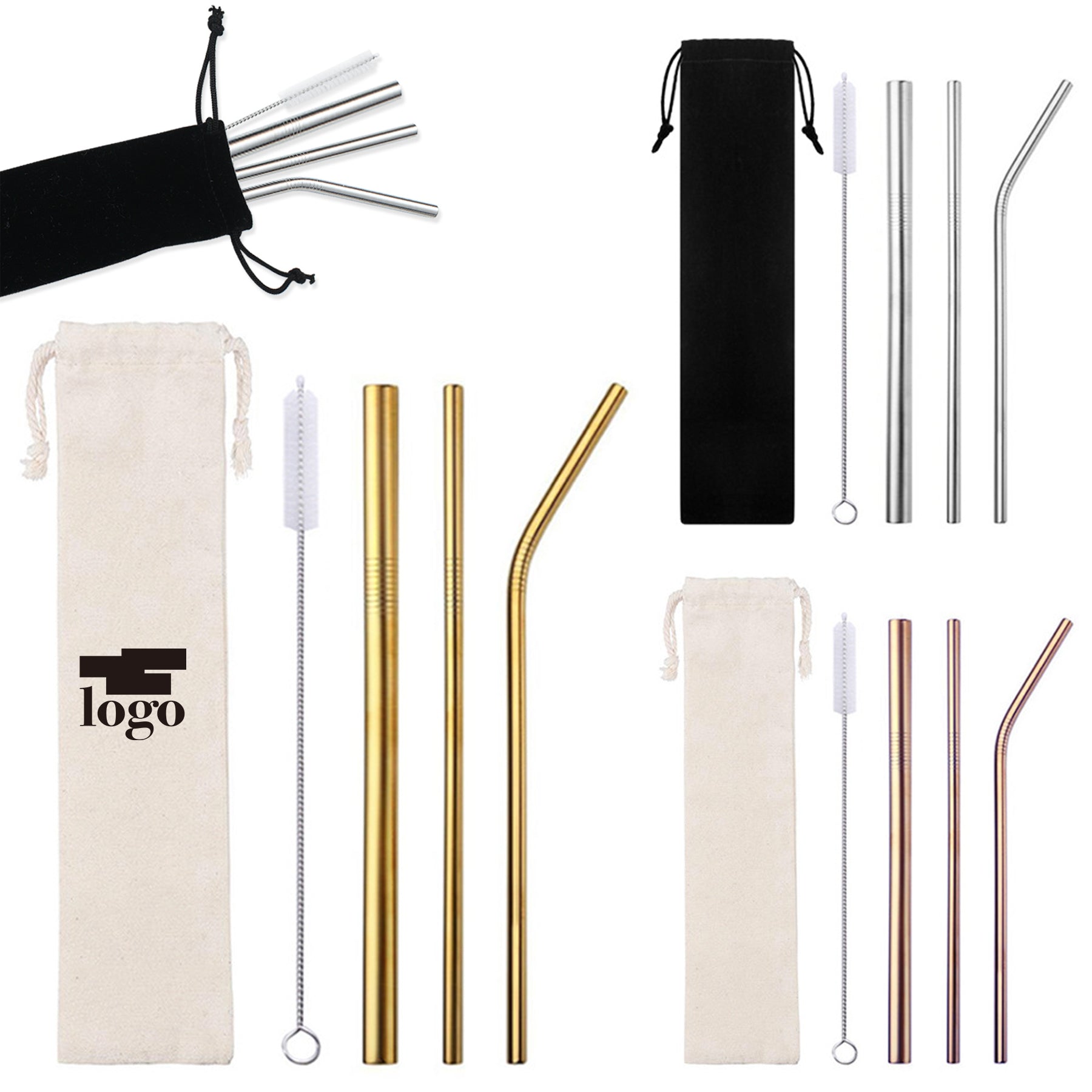 Stainless Steel Straw Set