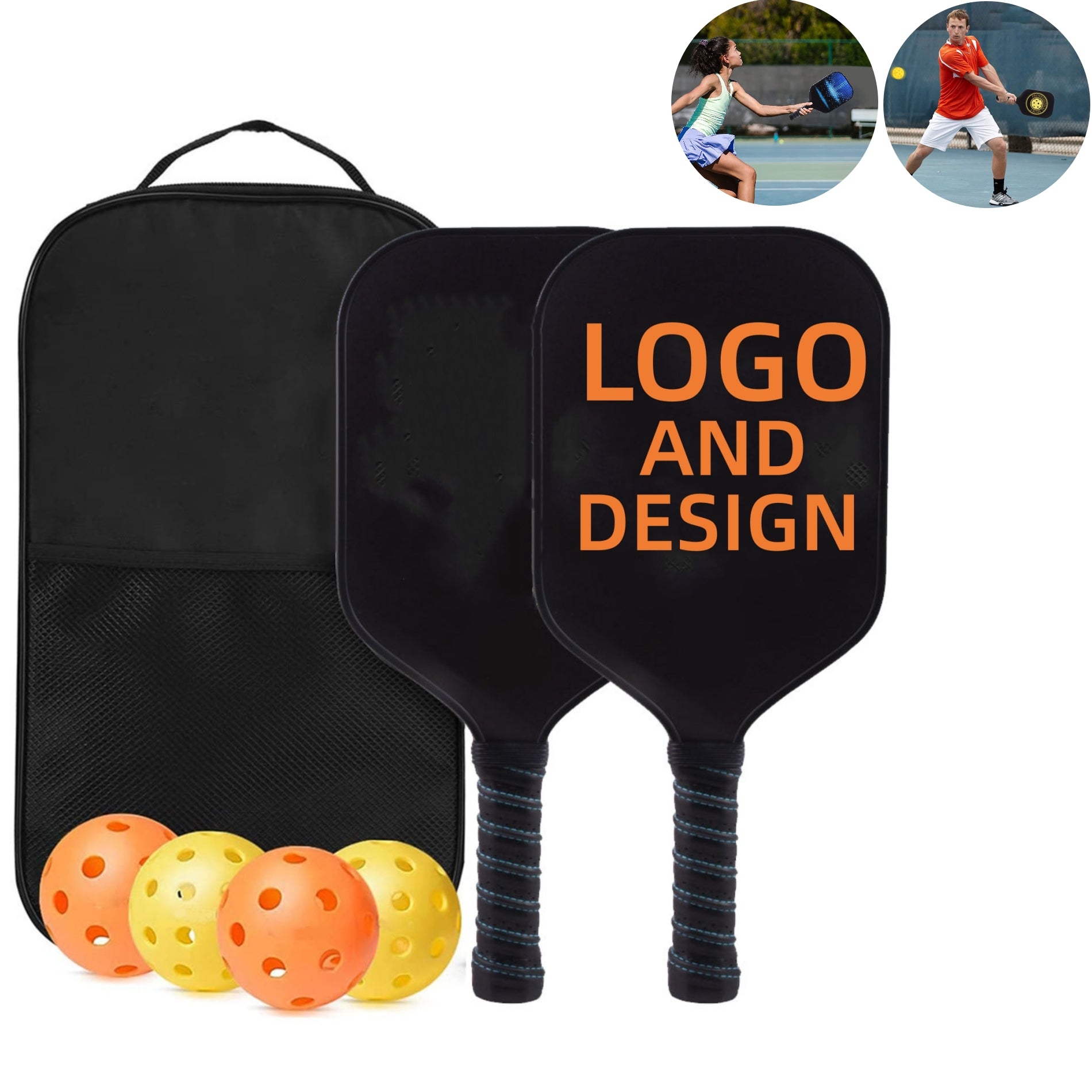 Fiberglass Pickleball Paddles Set of 2