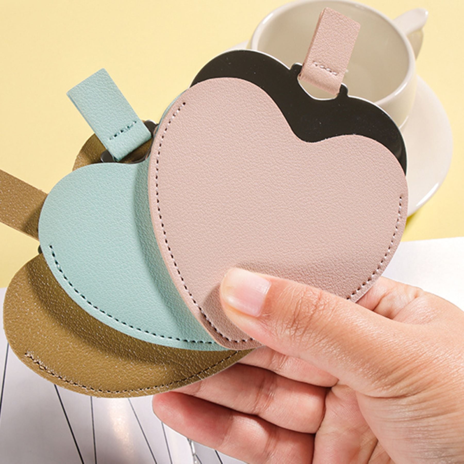 Heart - Shaped Portable Makeup Mirror
