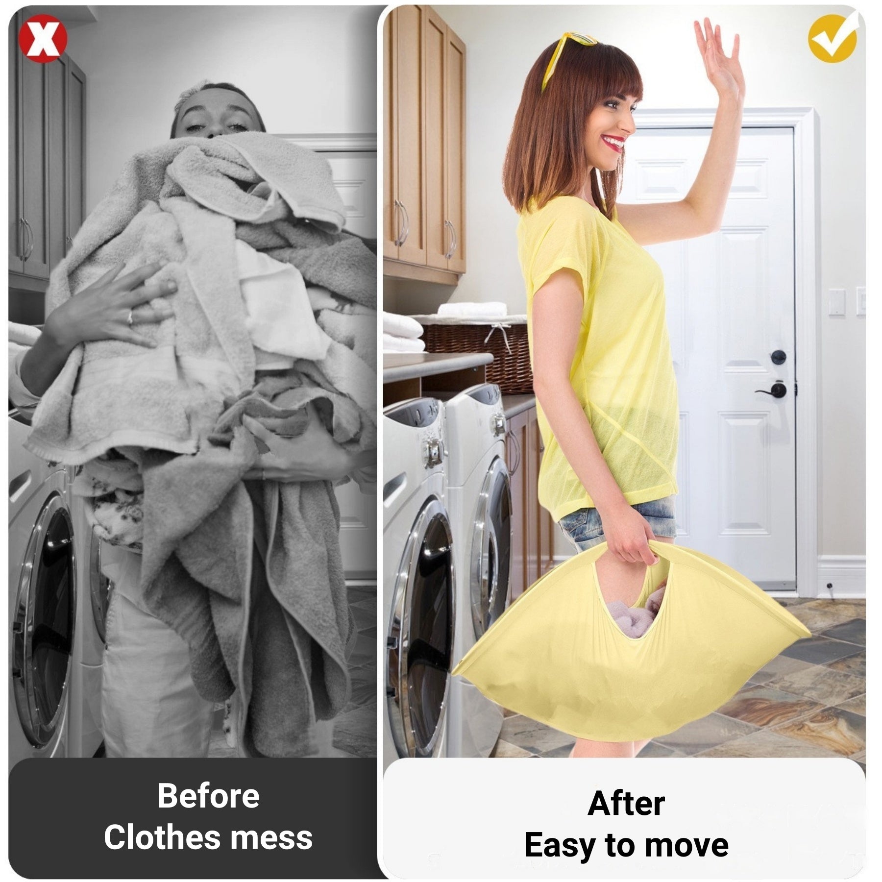 Pop-Up Portable Laundry Hamper Baskets