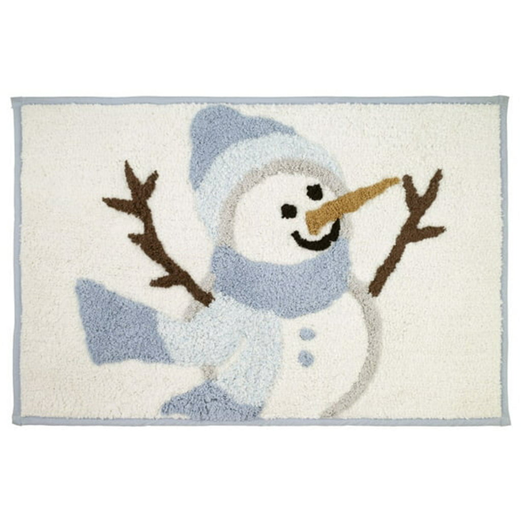 Absorbent Flocking Mat In Bathroom
