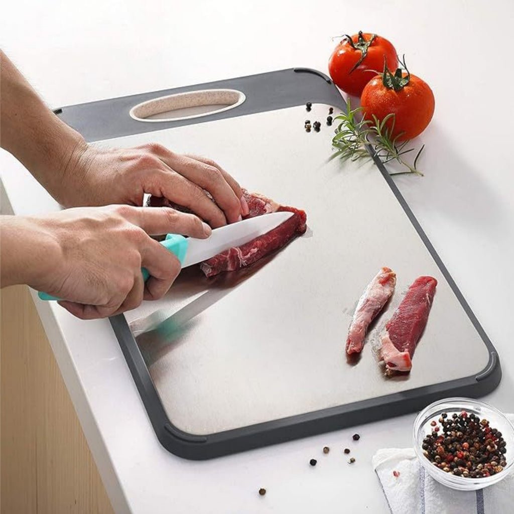 Stainless Steel Double-Sided Cutting Board
