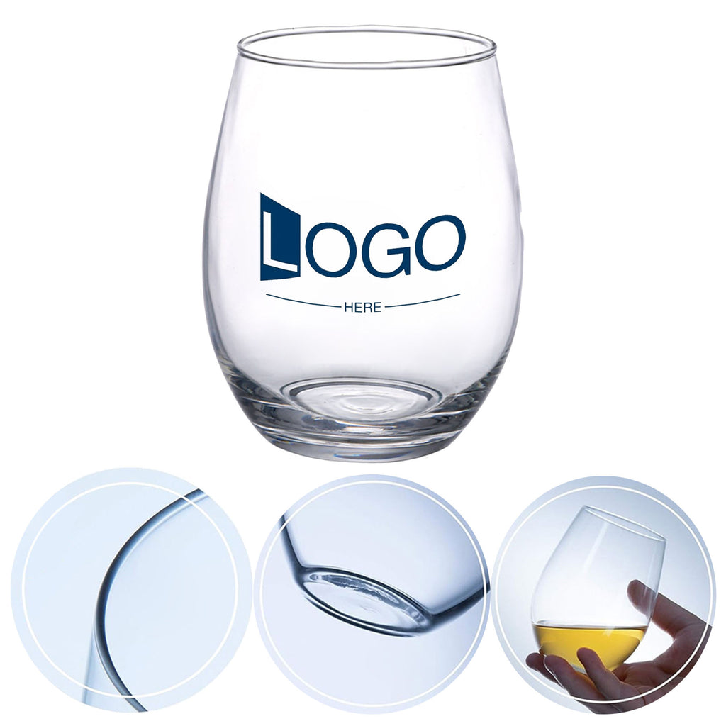 6 Oz Libbey Stemless Wine Glasses