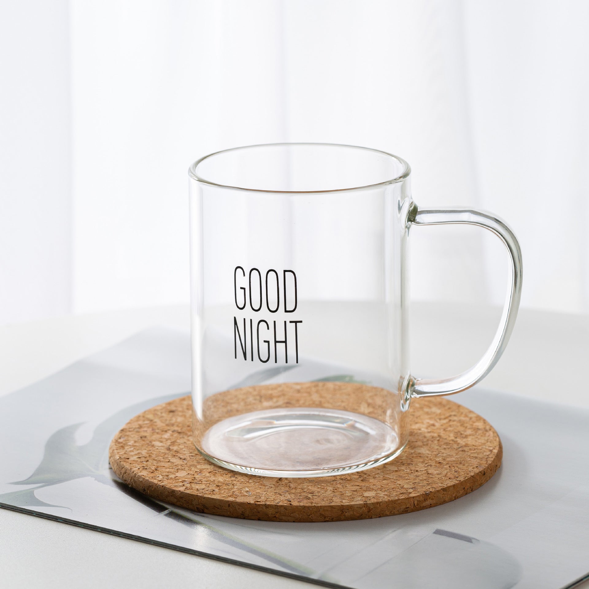 16 Oz. Clear Glass Mug With Handle