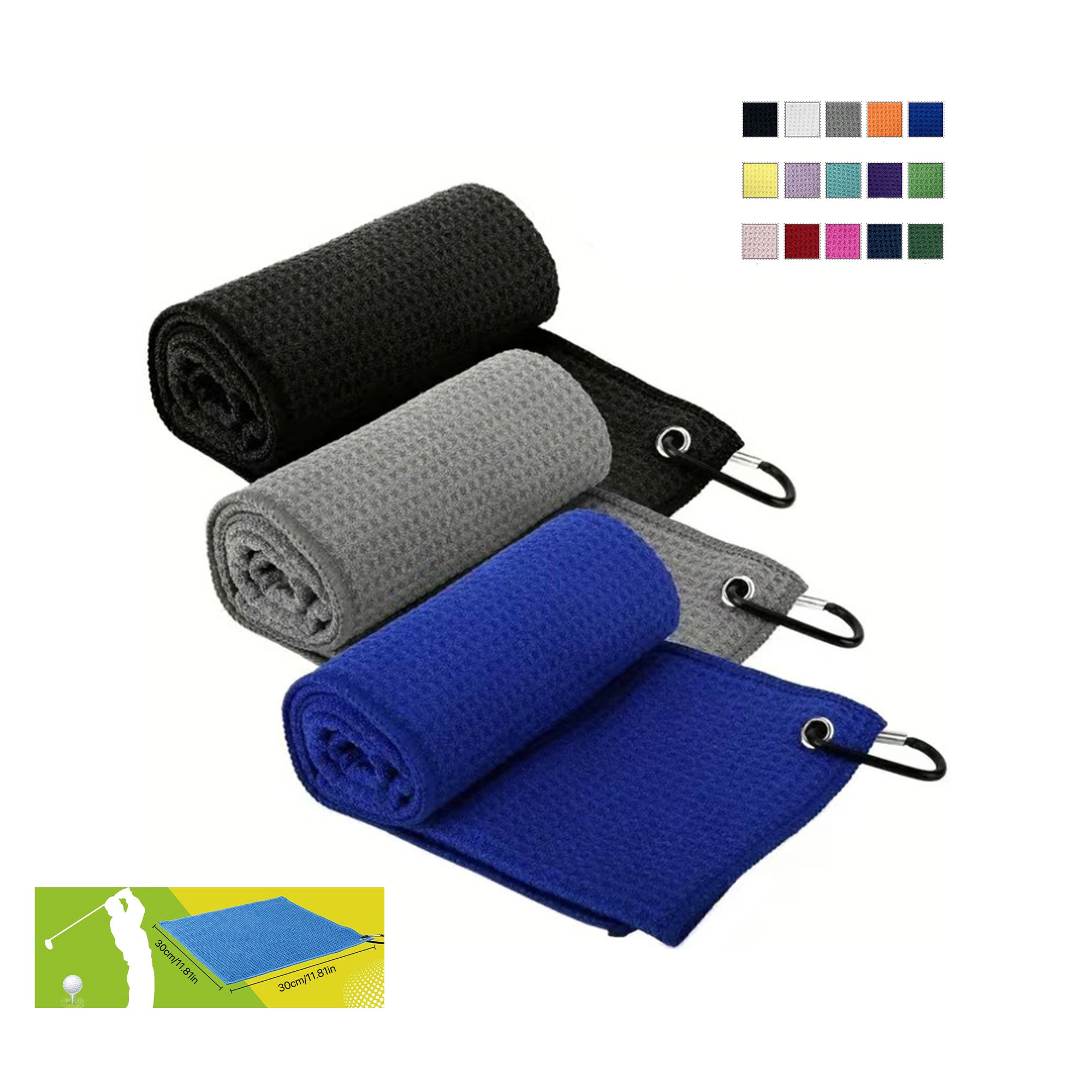 Clipped Golf Sports Towel
